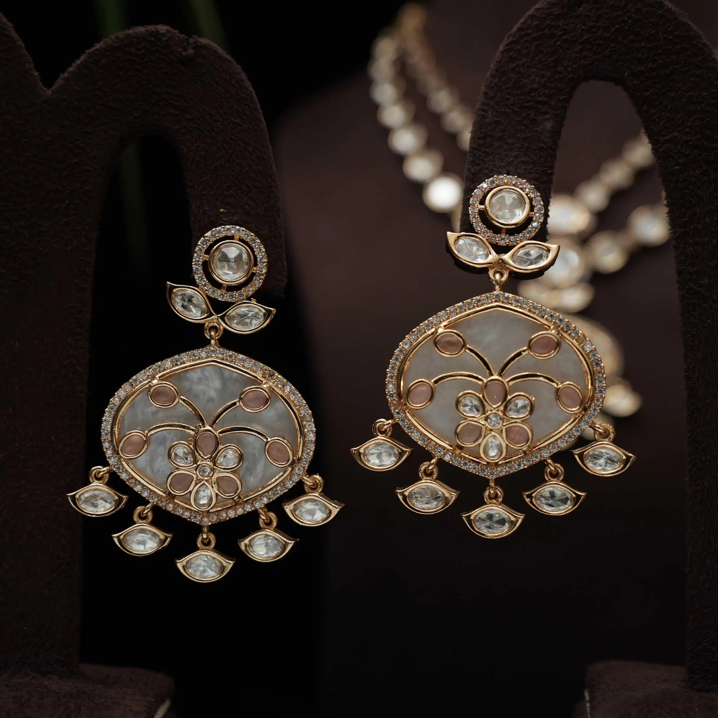 Sajani Polki Necklace - Pink