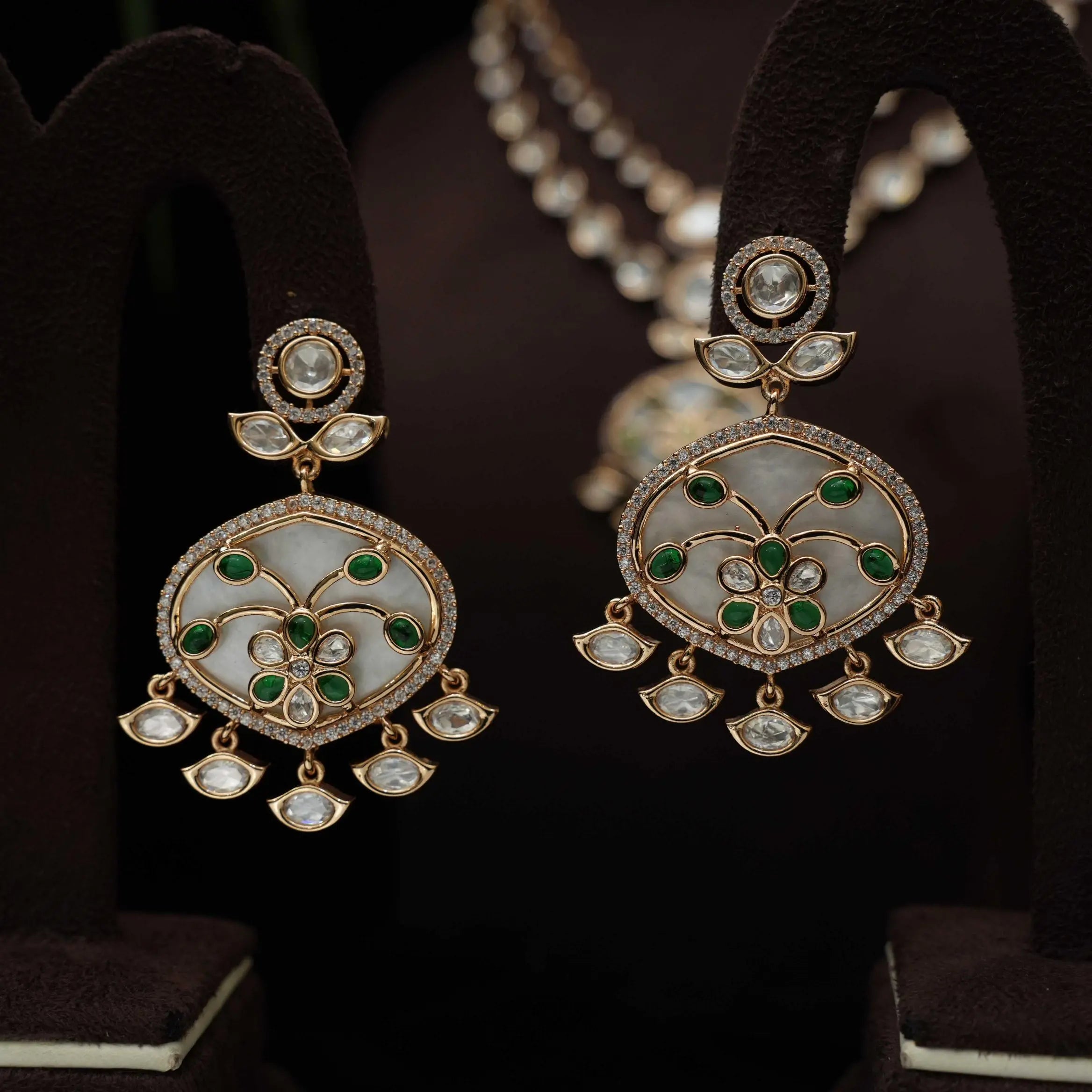 Sajani Polki Necklace - Green