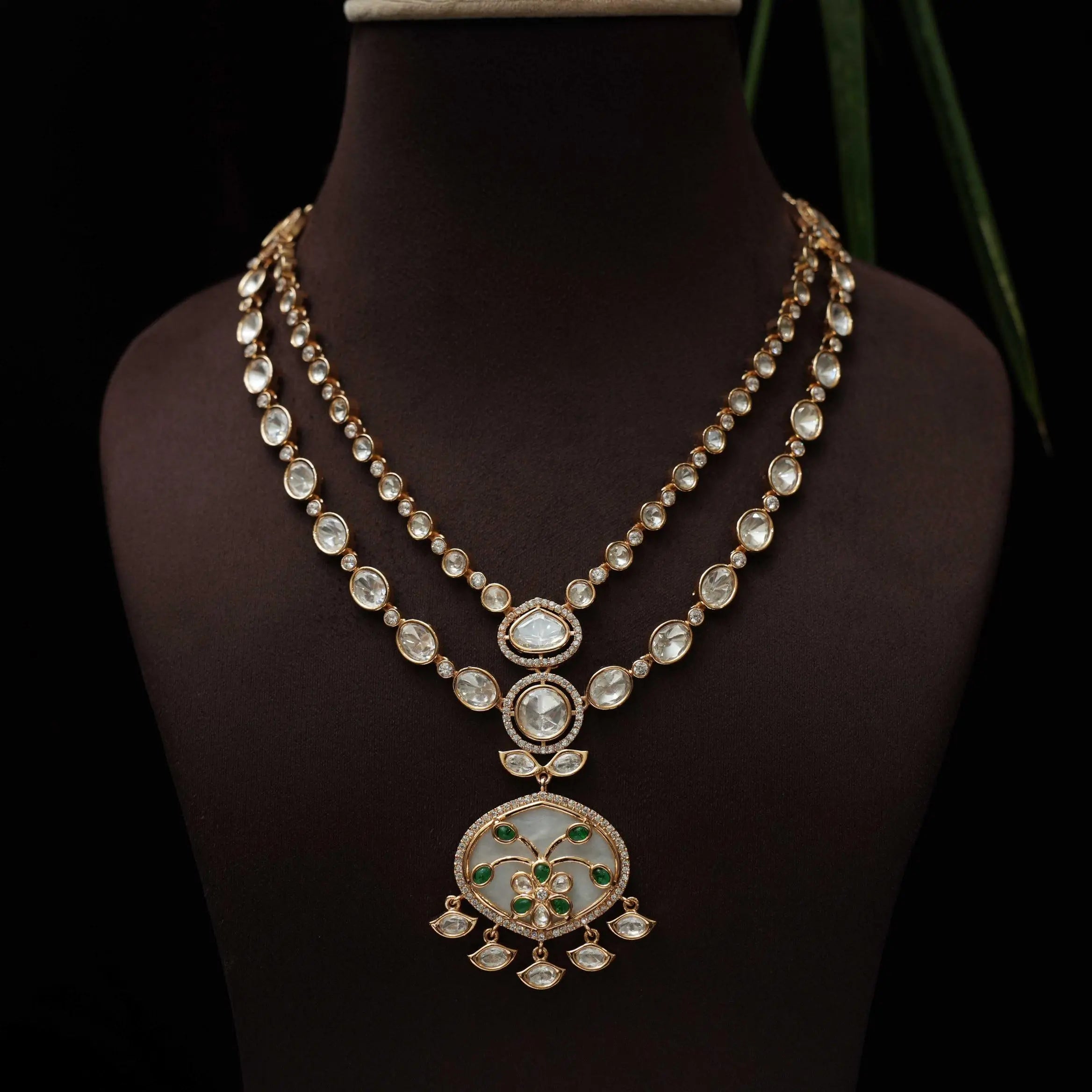 Sajani Polki Necklace - Green