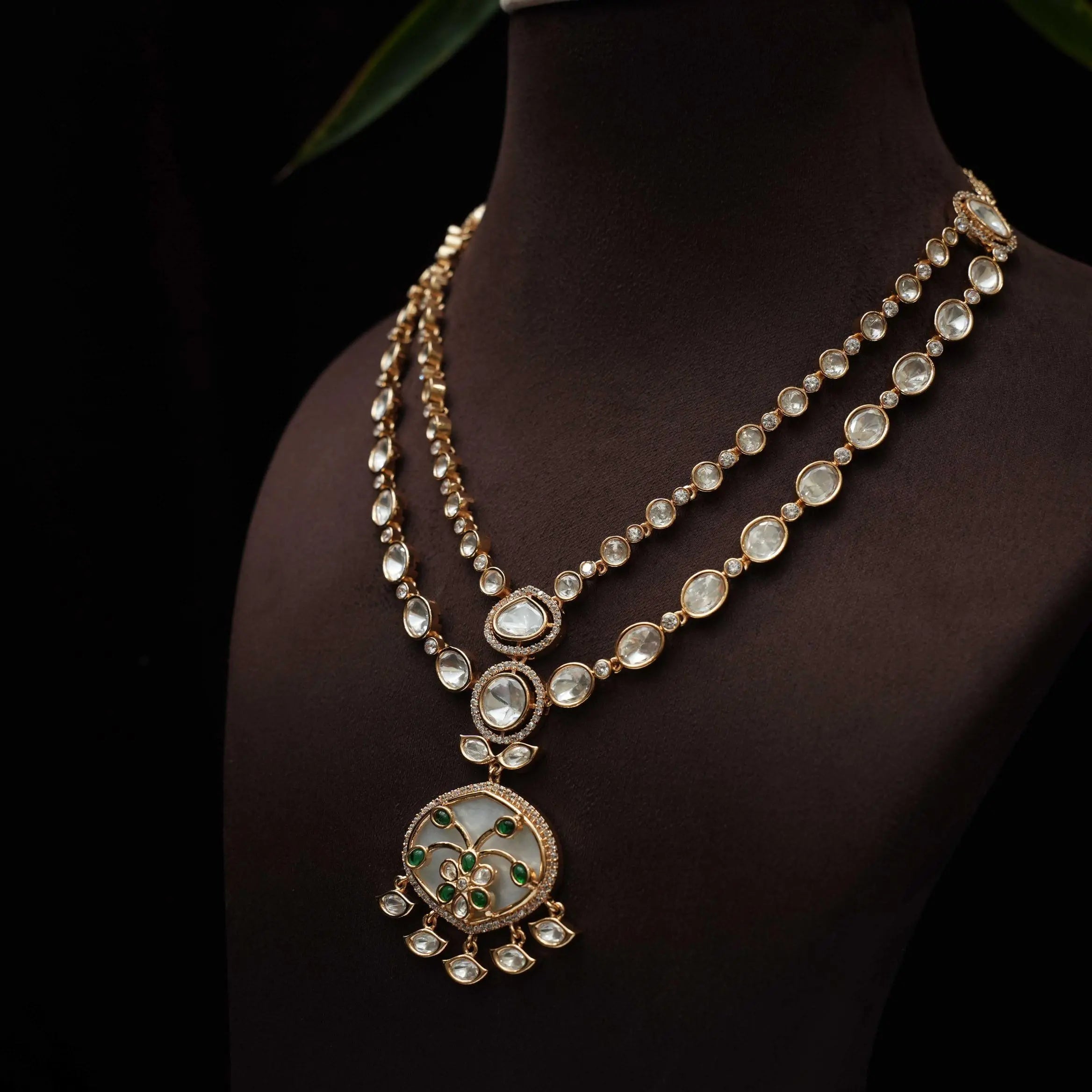 Sajani Polki Necklace - Green