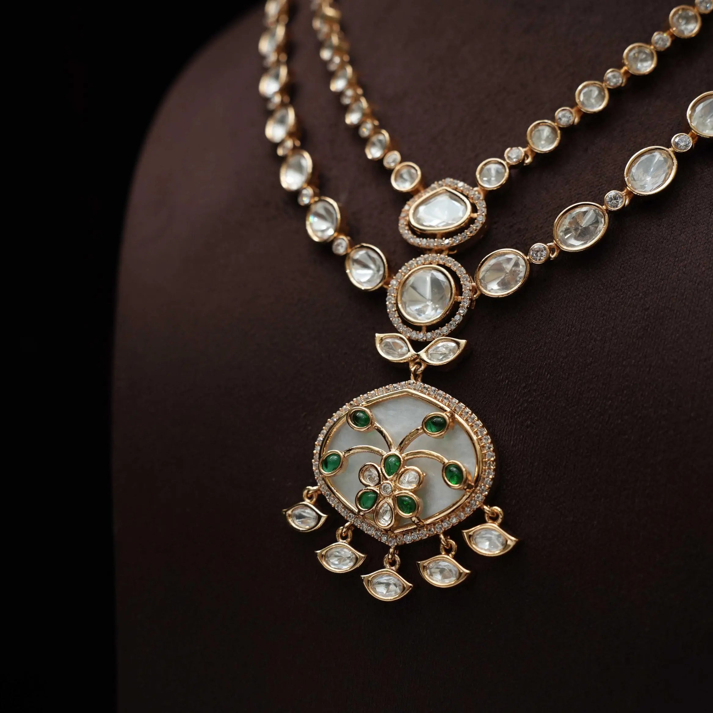 Sajani Polki Necklace - Green