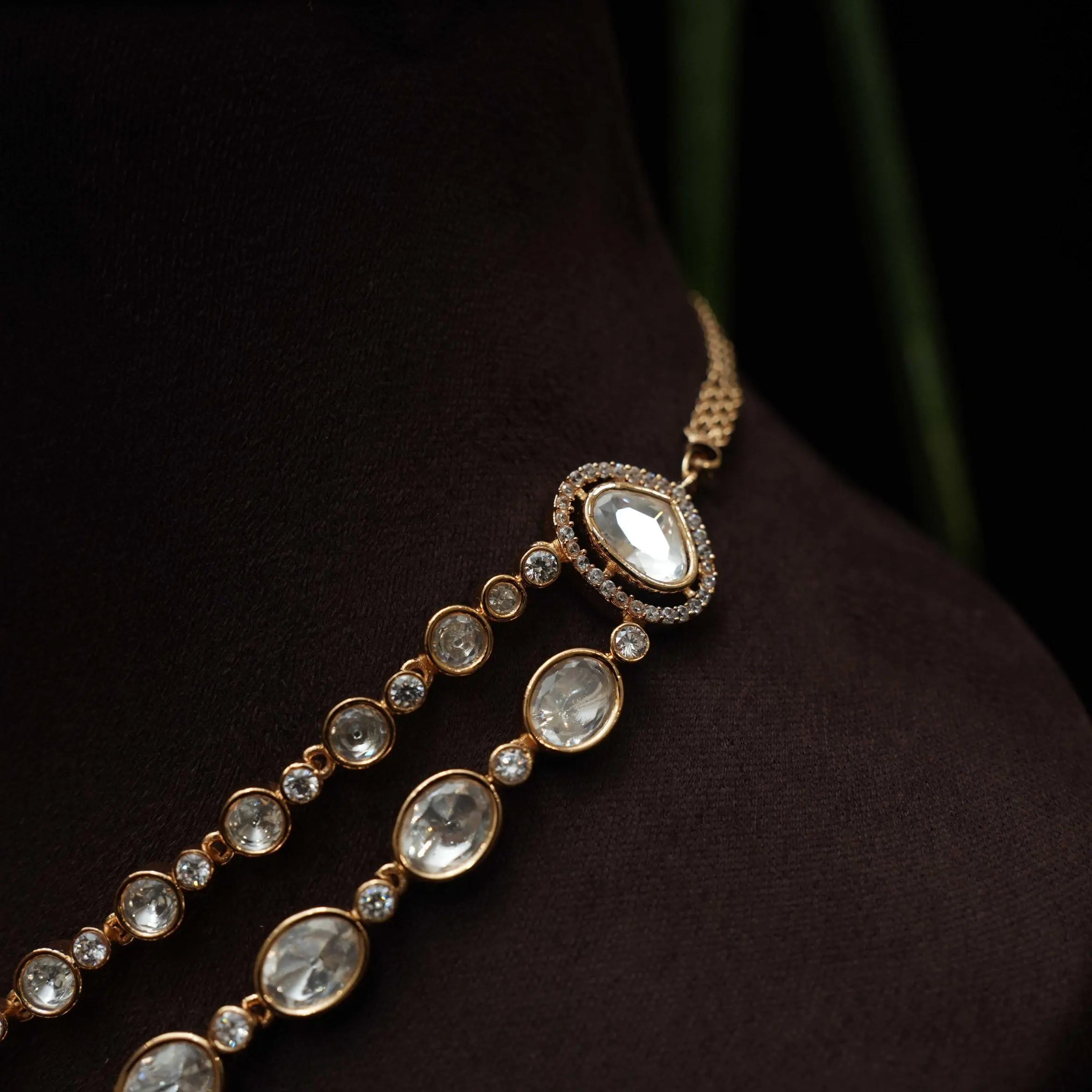 Sajani Polki Necklace - Blue