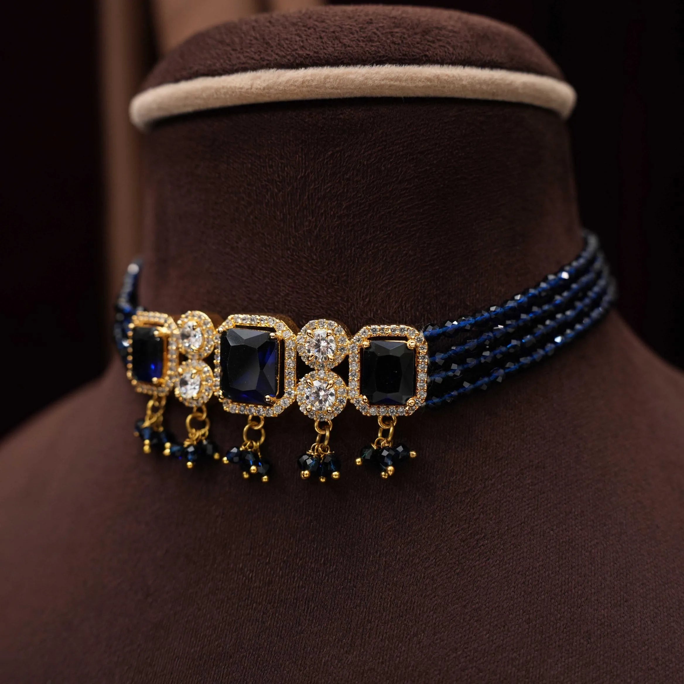 Sakti Beaded Choker - Blue