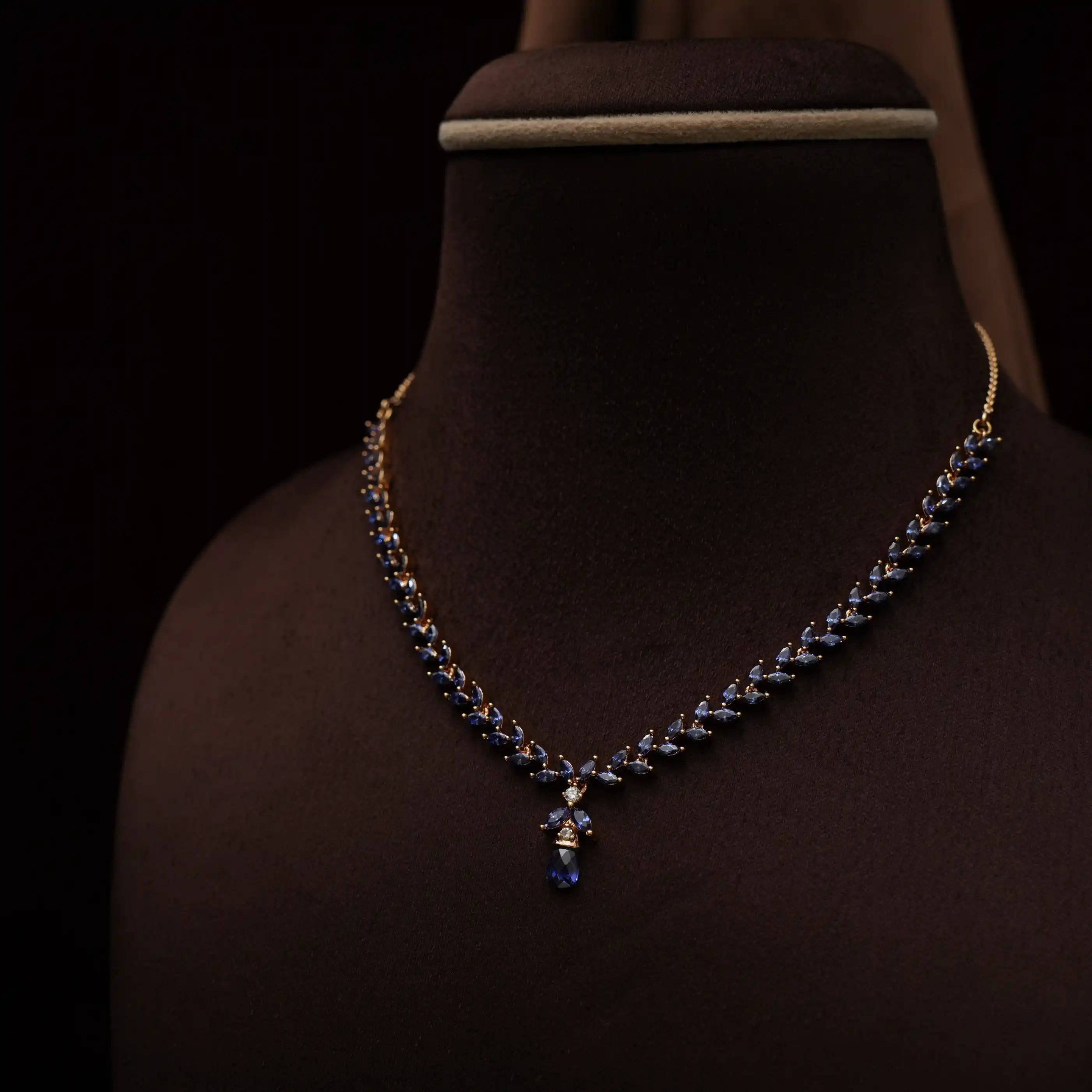 Sakti Zircon Necklace - Blue