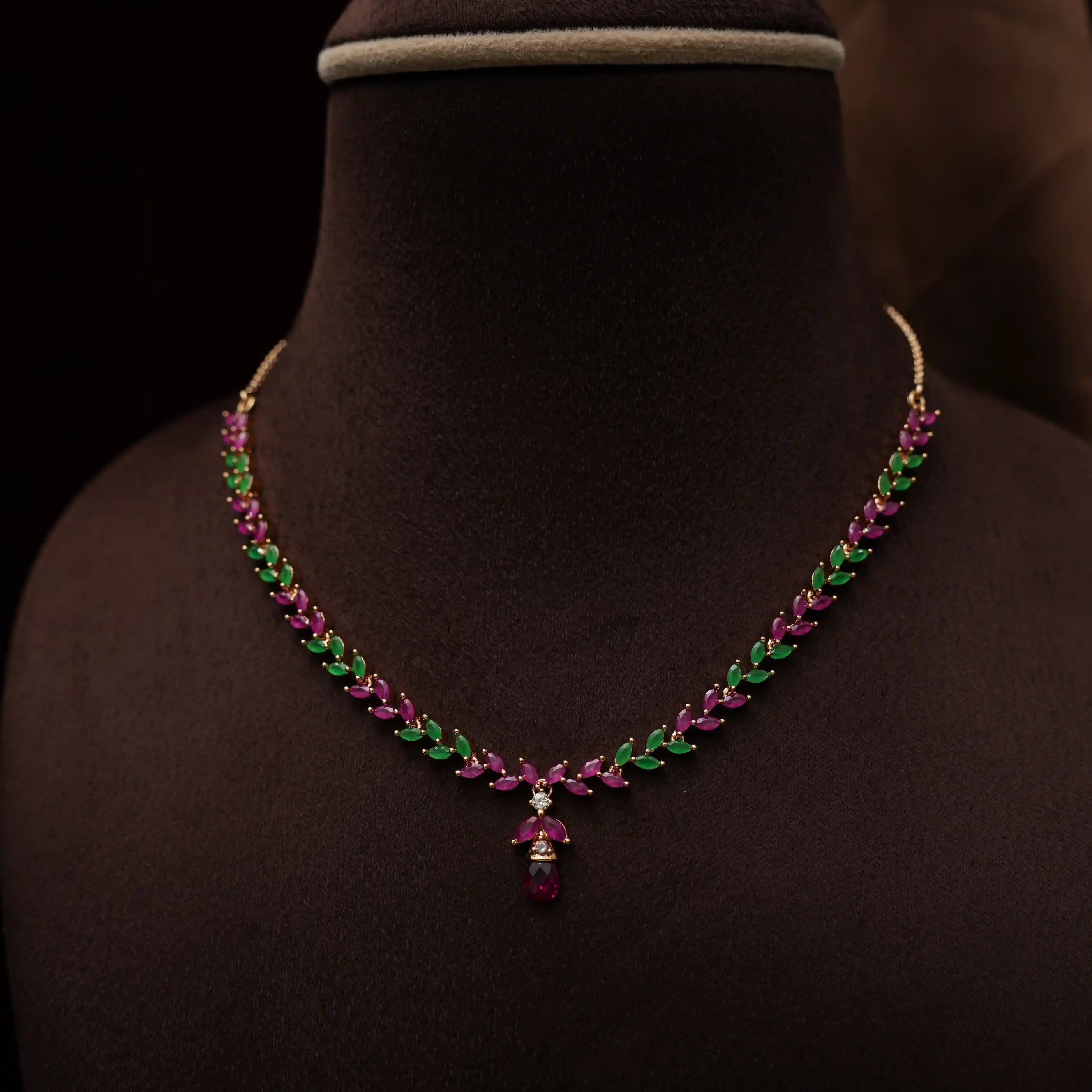 Sakti Zircon Necklace - Multicolor