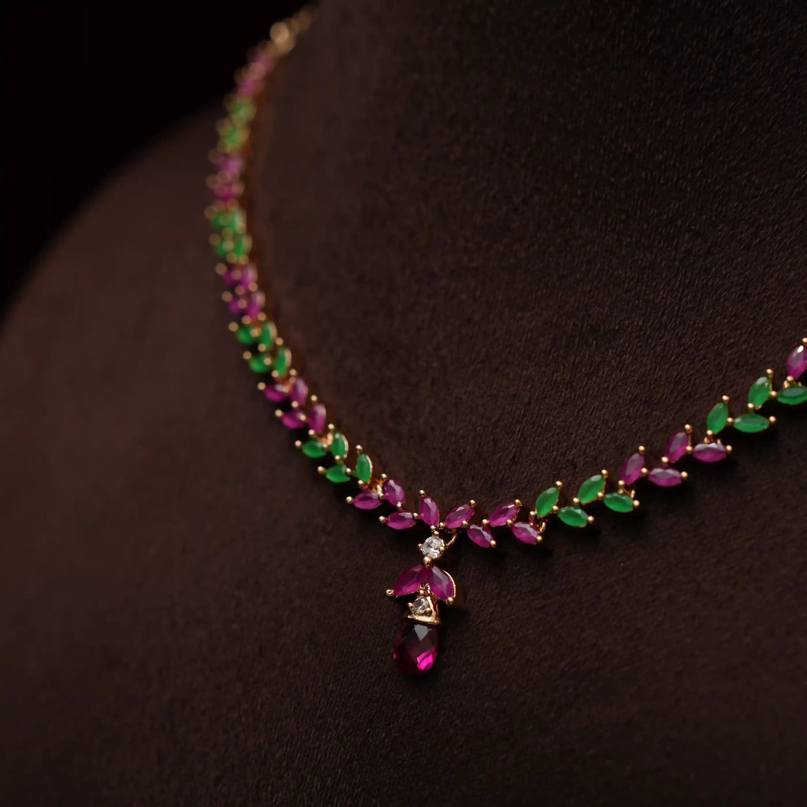 Sakti Zircon Necklace - Multicolor