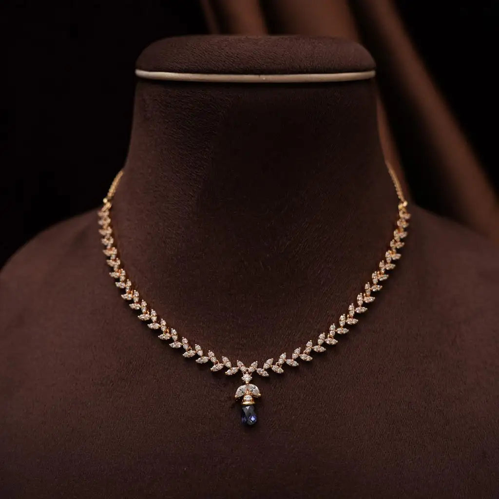 Sakti Zircon Necklace - Purple