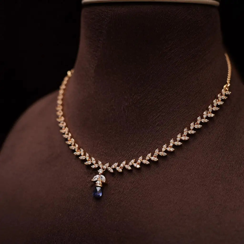 Sakti Zircon Necklace - Purple