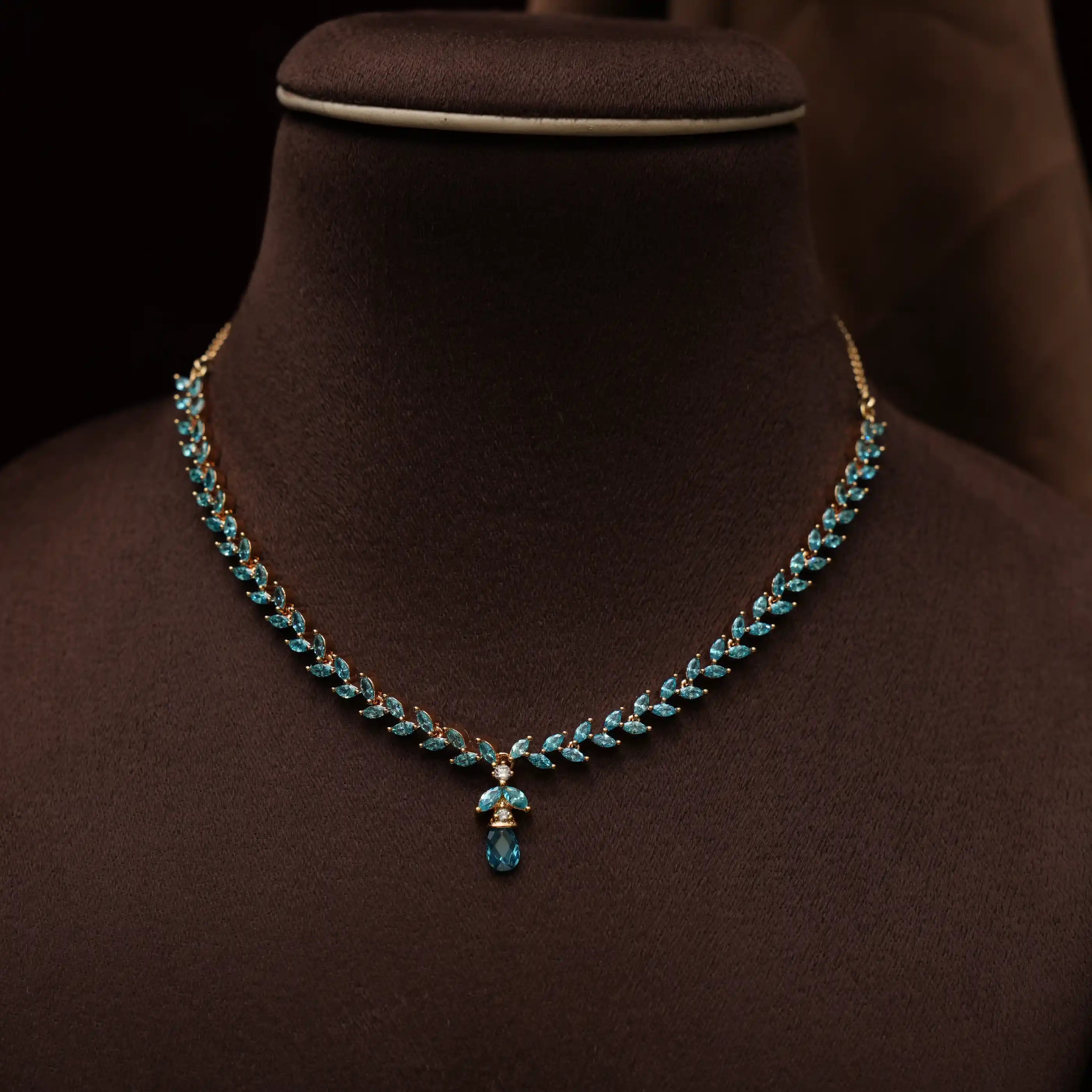 Sakti Zircon Necklace - Turquoise