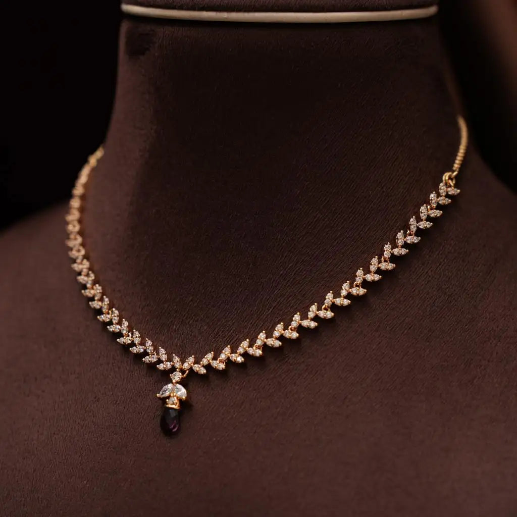 Sakti Zircon Necklace - Black