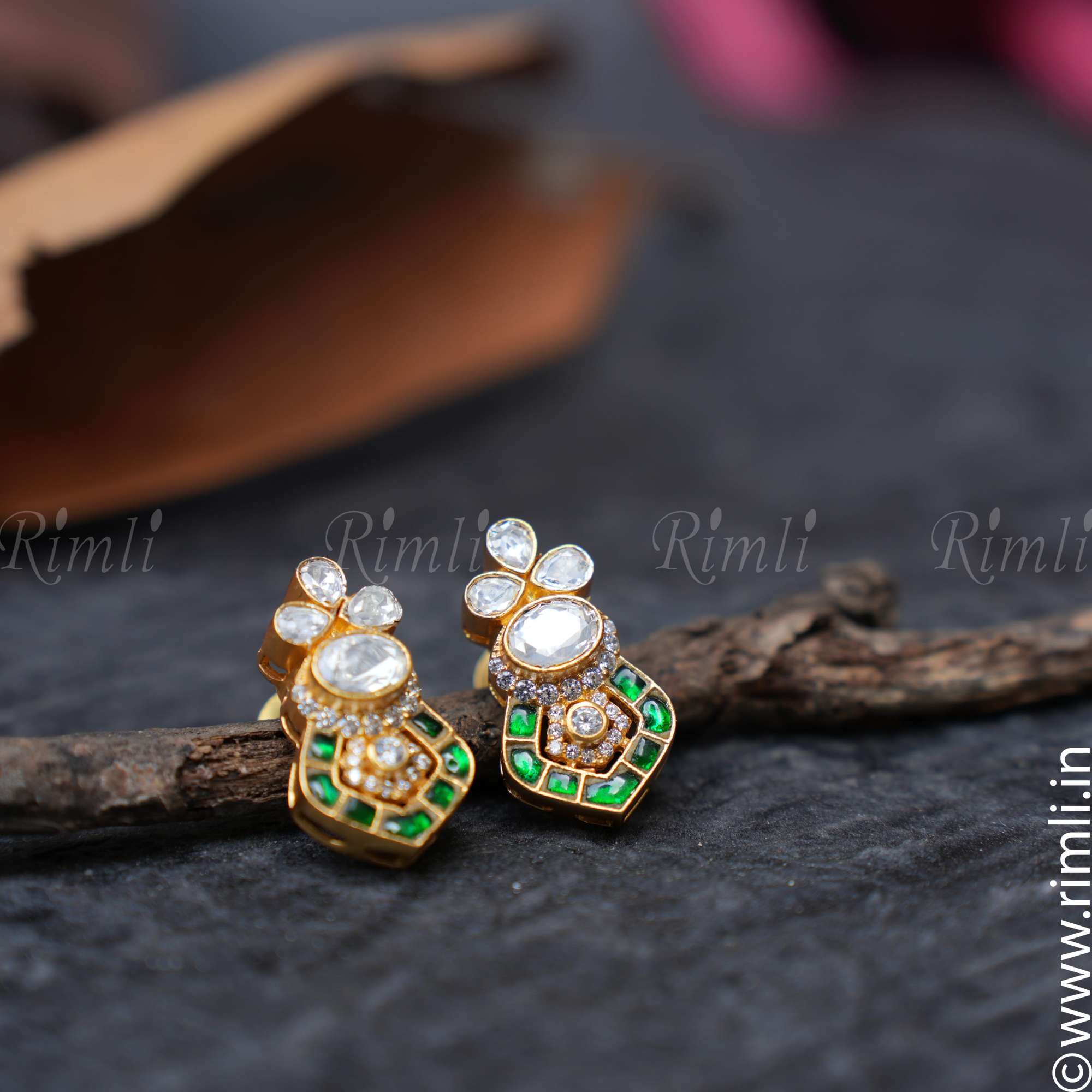 Sana Silver Earrings - Green