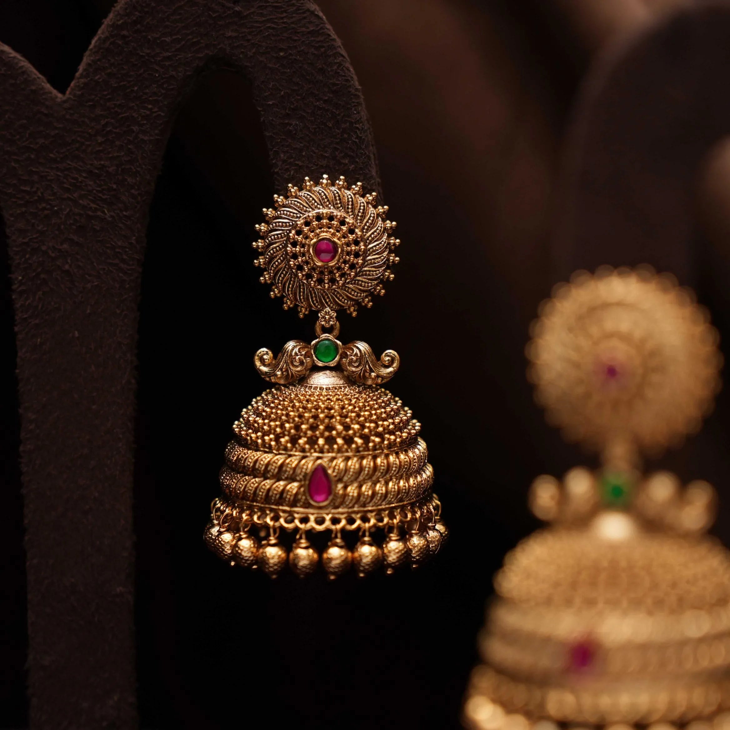 Sanea Antique Jhumka Earrings