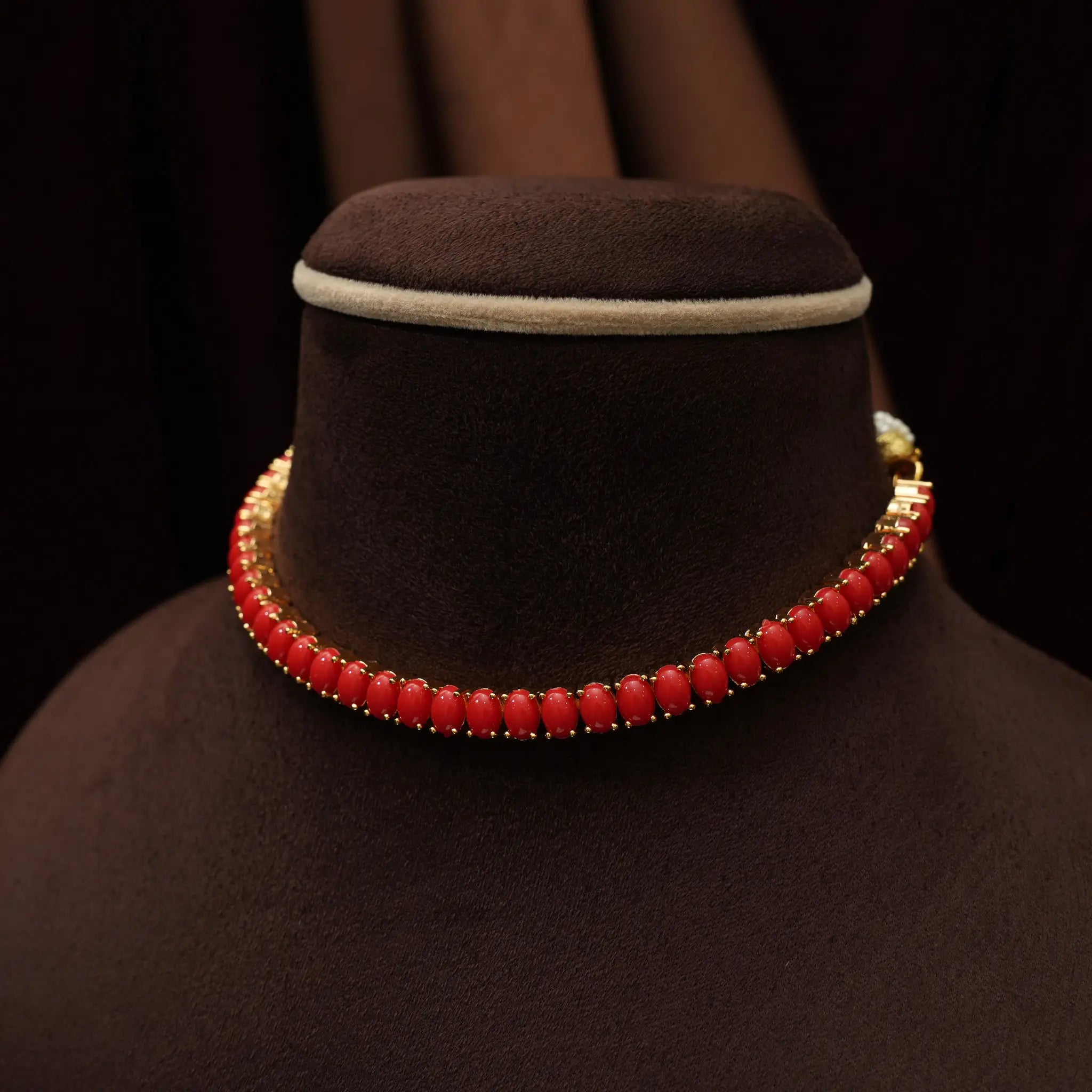 Sanju Antique Choker - Coral