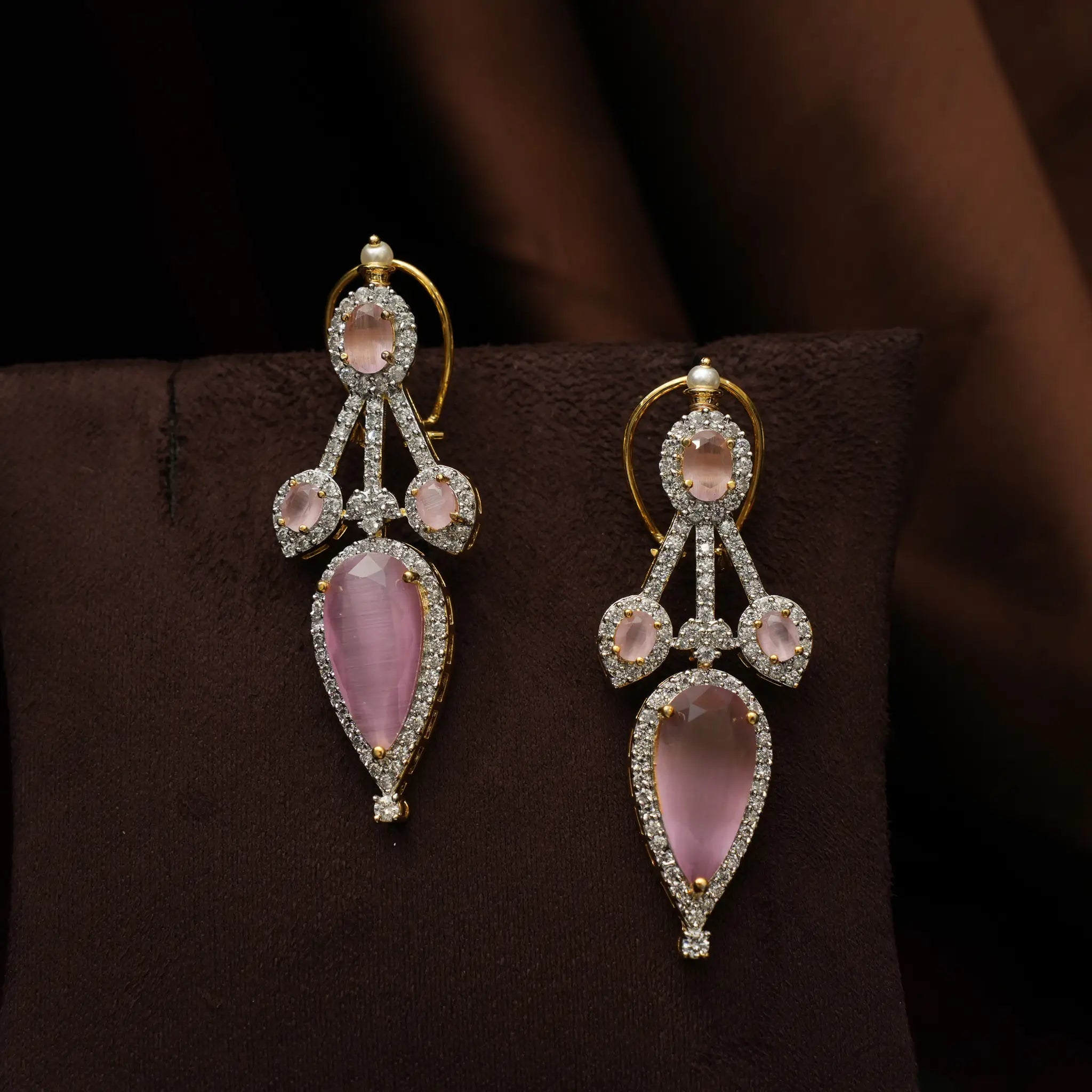 Sanvy Zircon Necklace - Pastel Pink