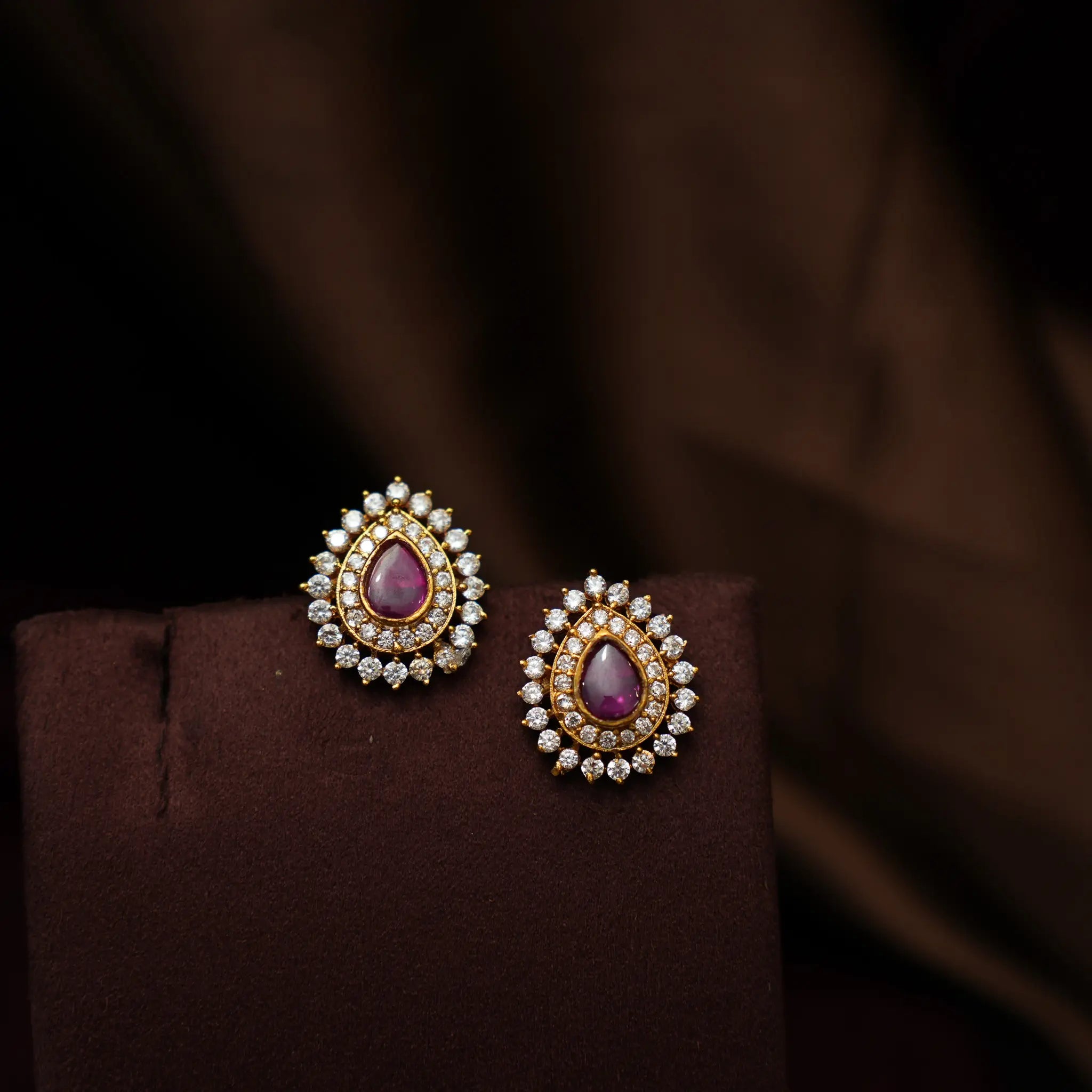 Sanya Zircon Necklace - Red