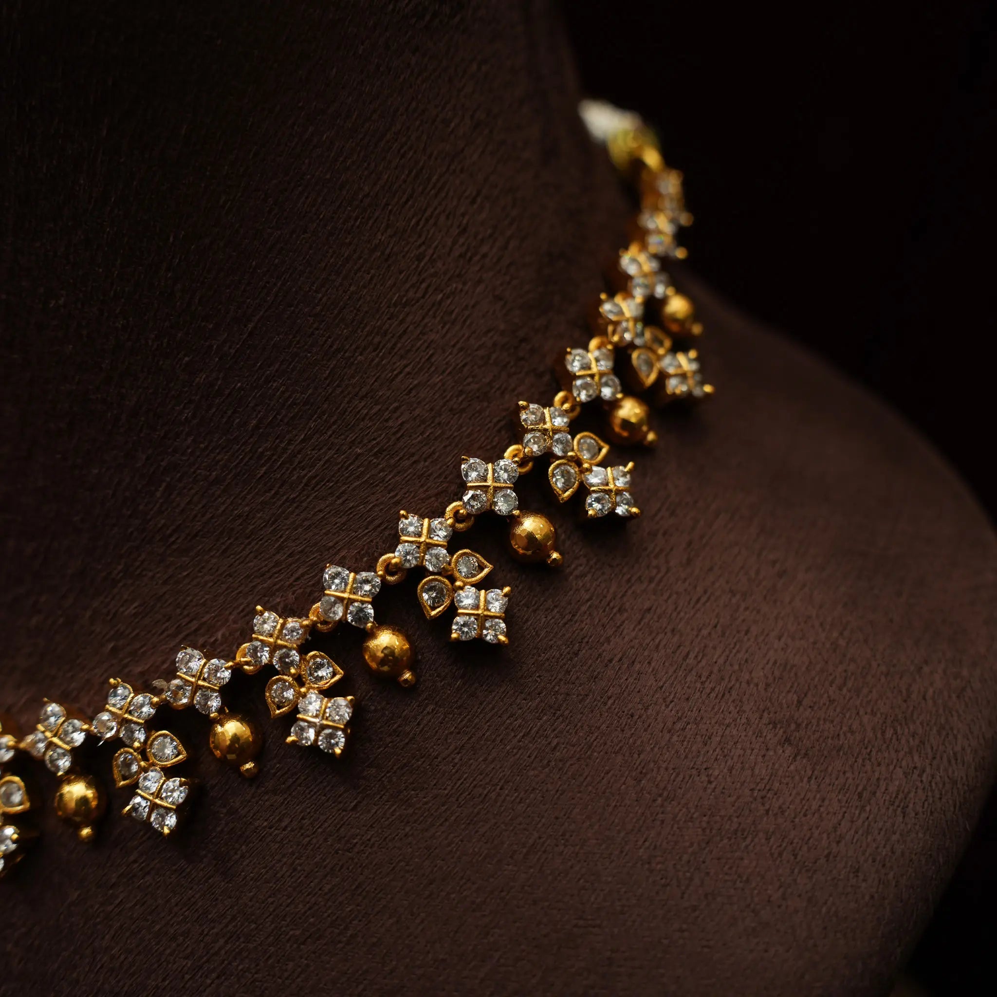 Sanya Zircon Necklace - Red