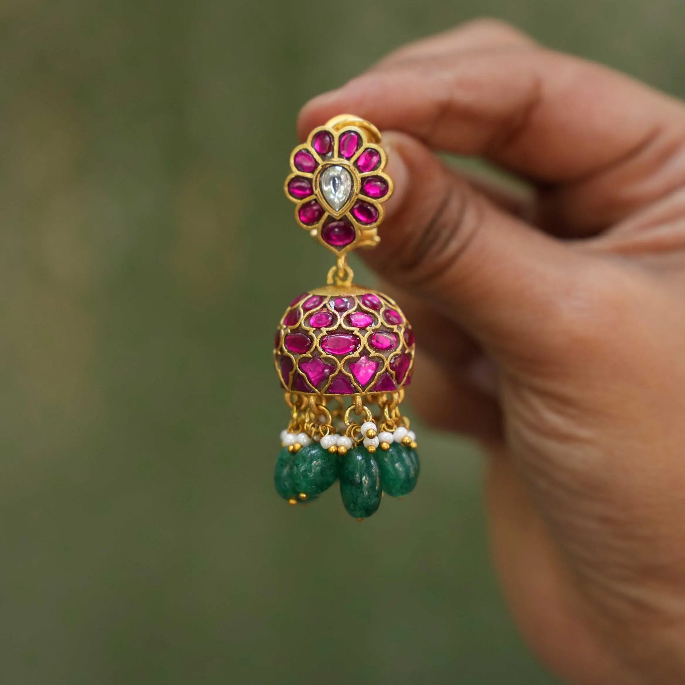 Satya Polki Jhumka Earrings