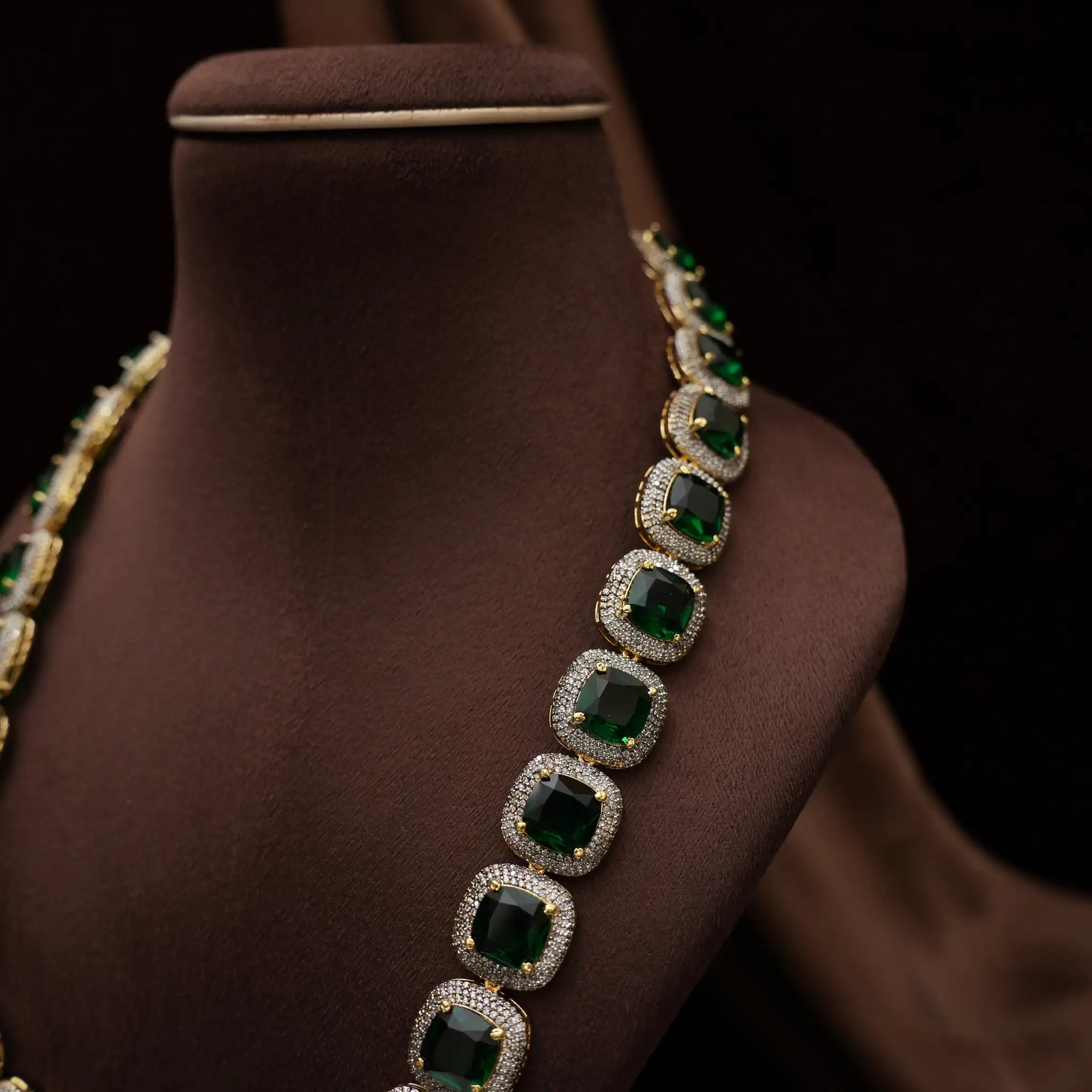 Serena Zircon Necklace - Green