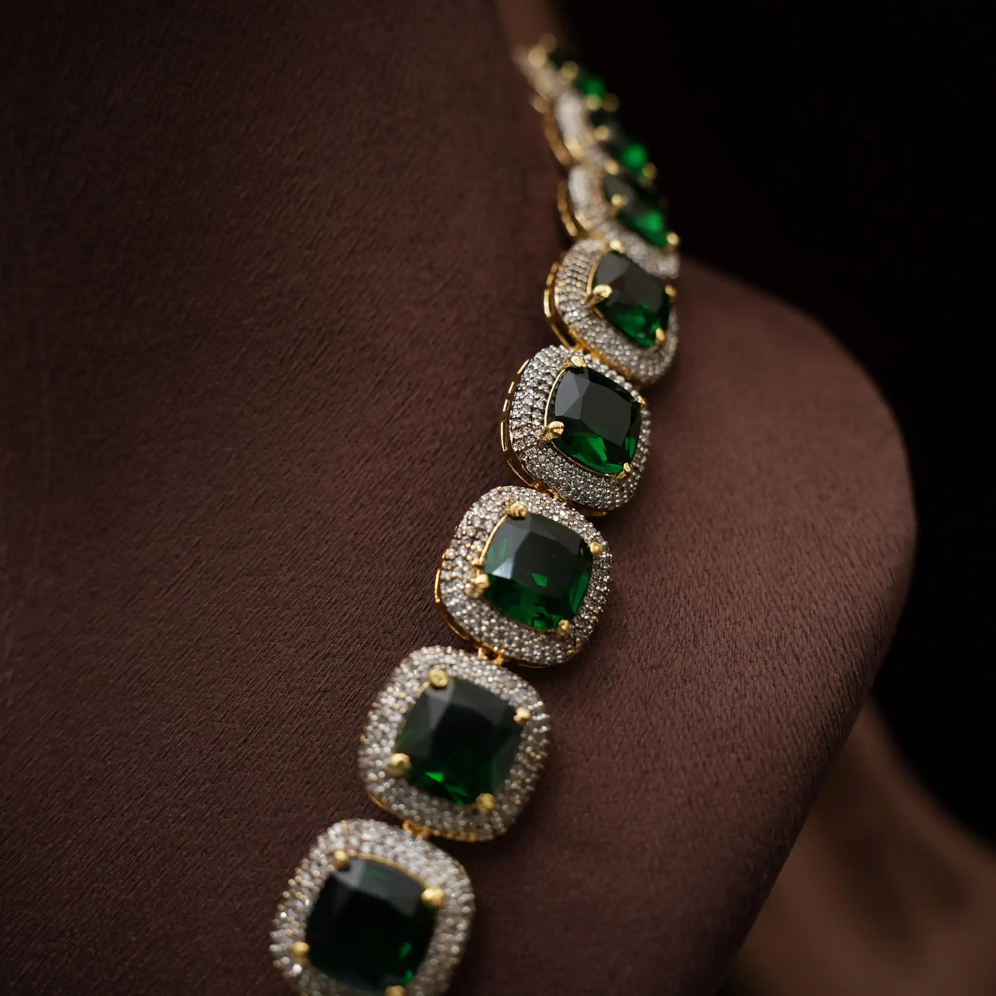 Serena Zircon Necklace - Green