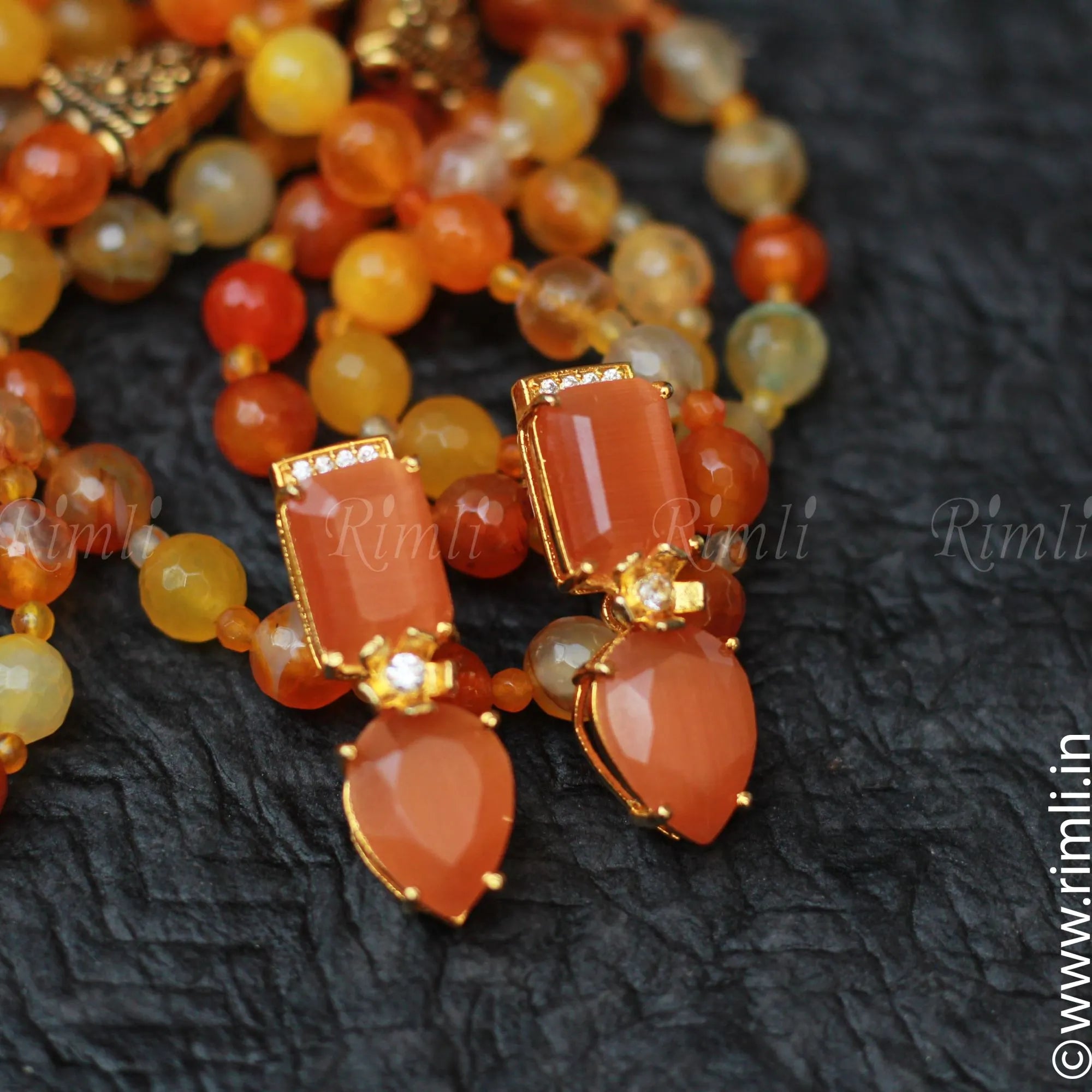 Sunset Orange Set - Rimli Boutique