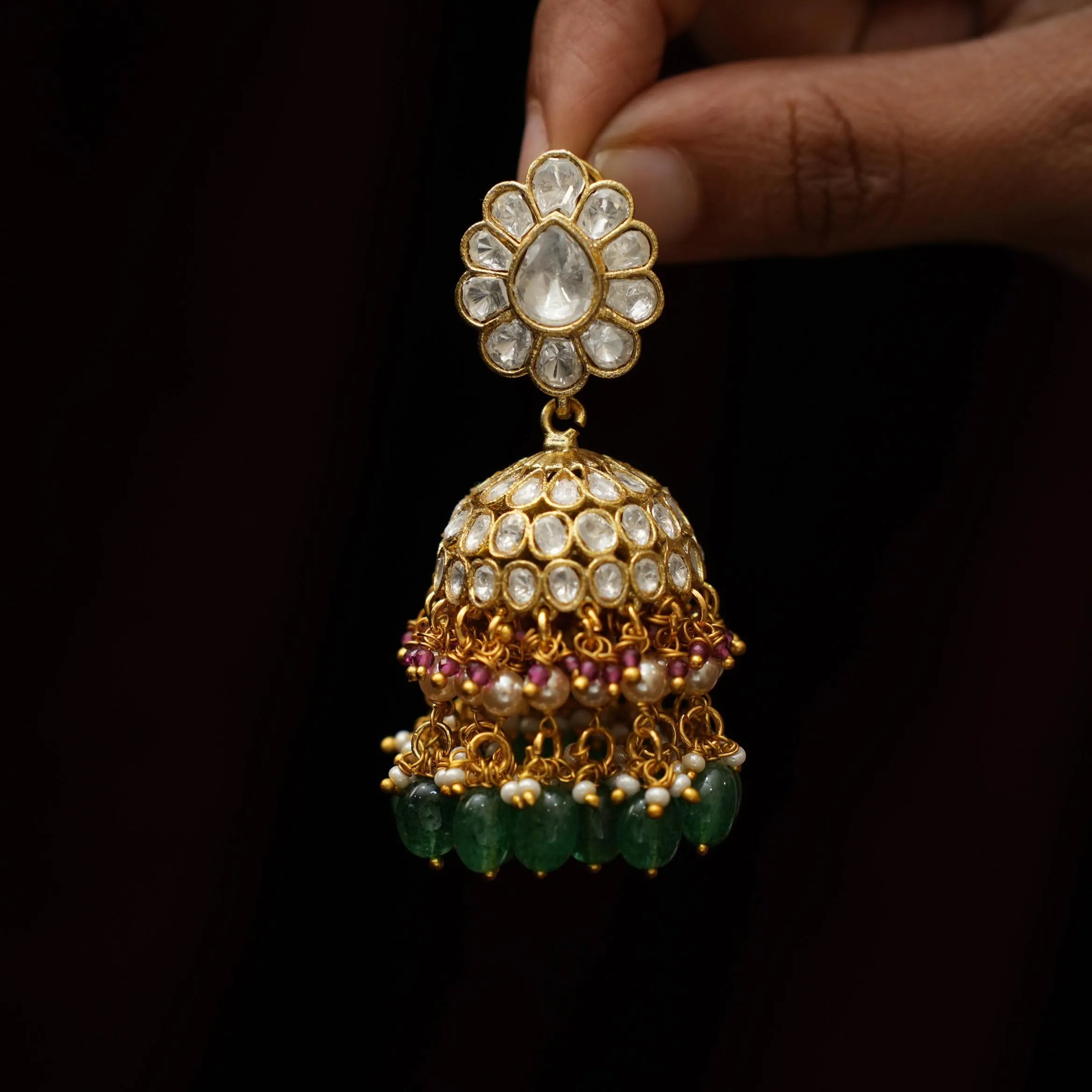 Shailvi Polki Jhumka Earrings