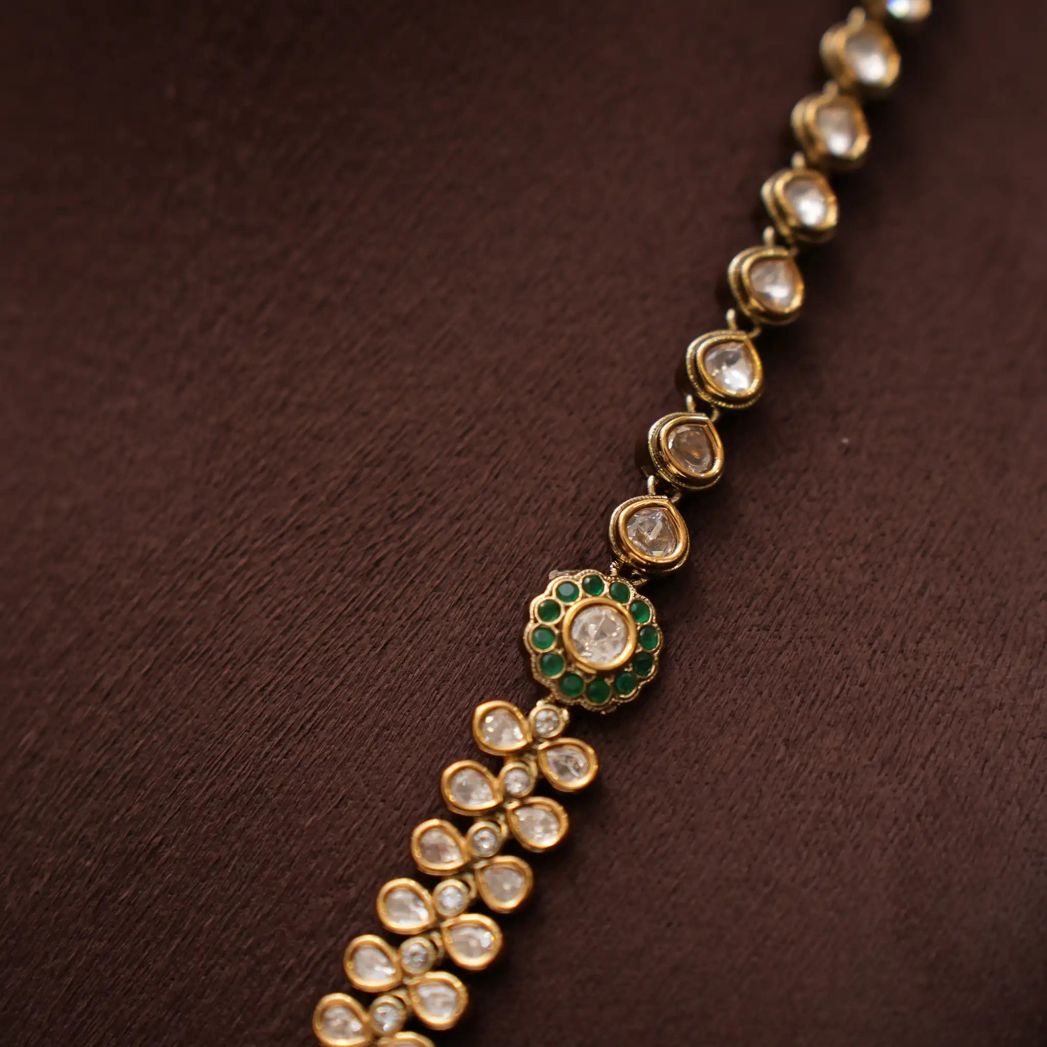 Sharanya Victorian Necklace - Green