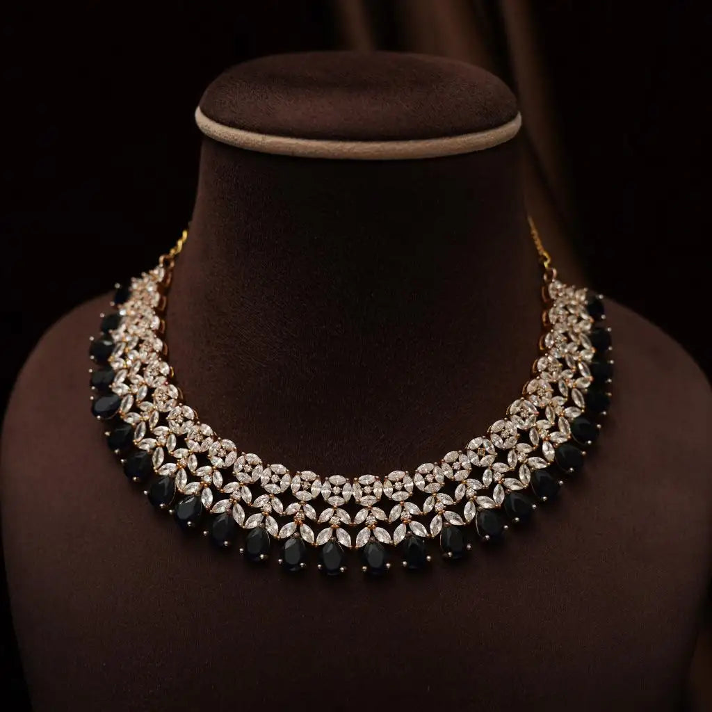 Sharuya Blue Zircon Necklace