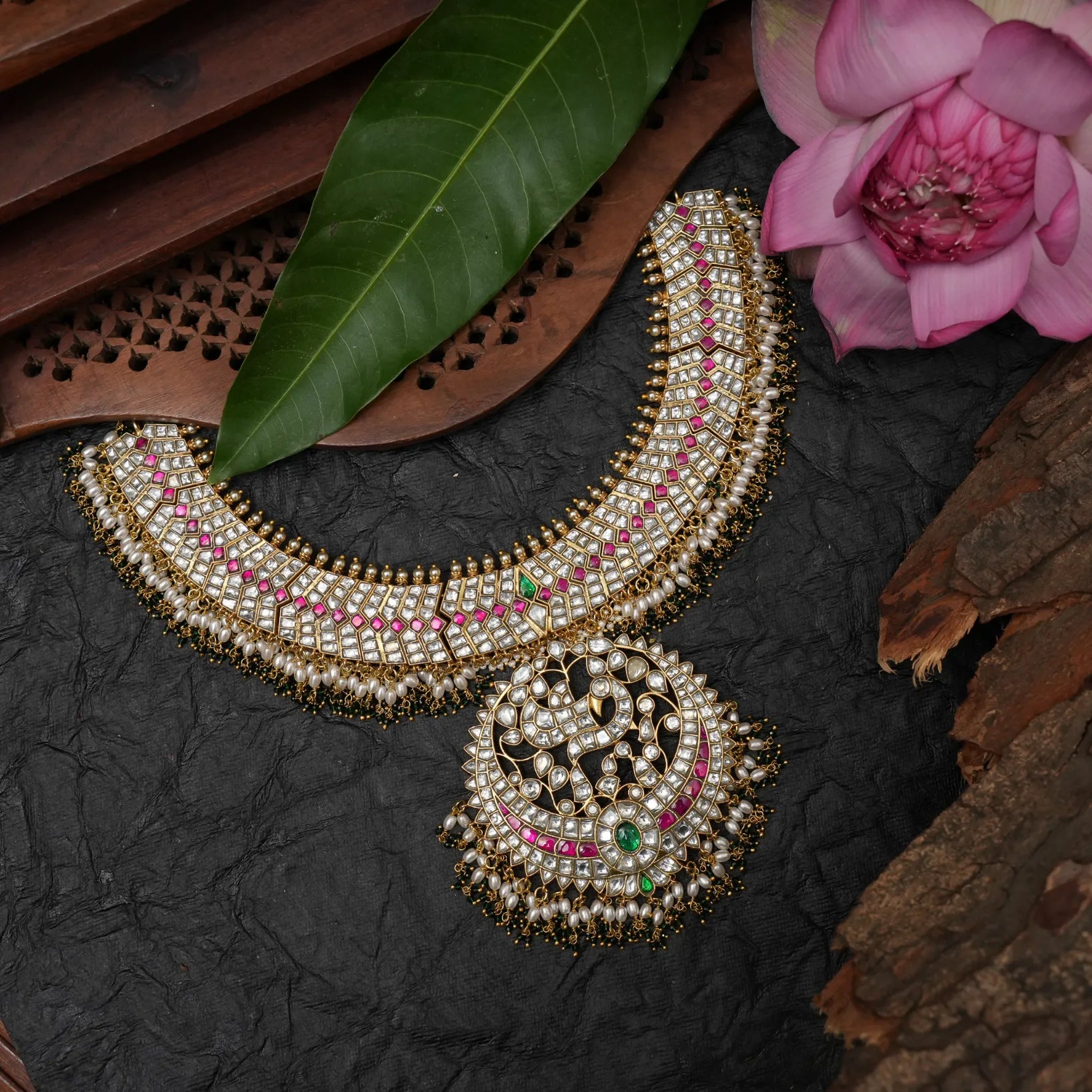 Shirinika Statement Polki Necklace