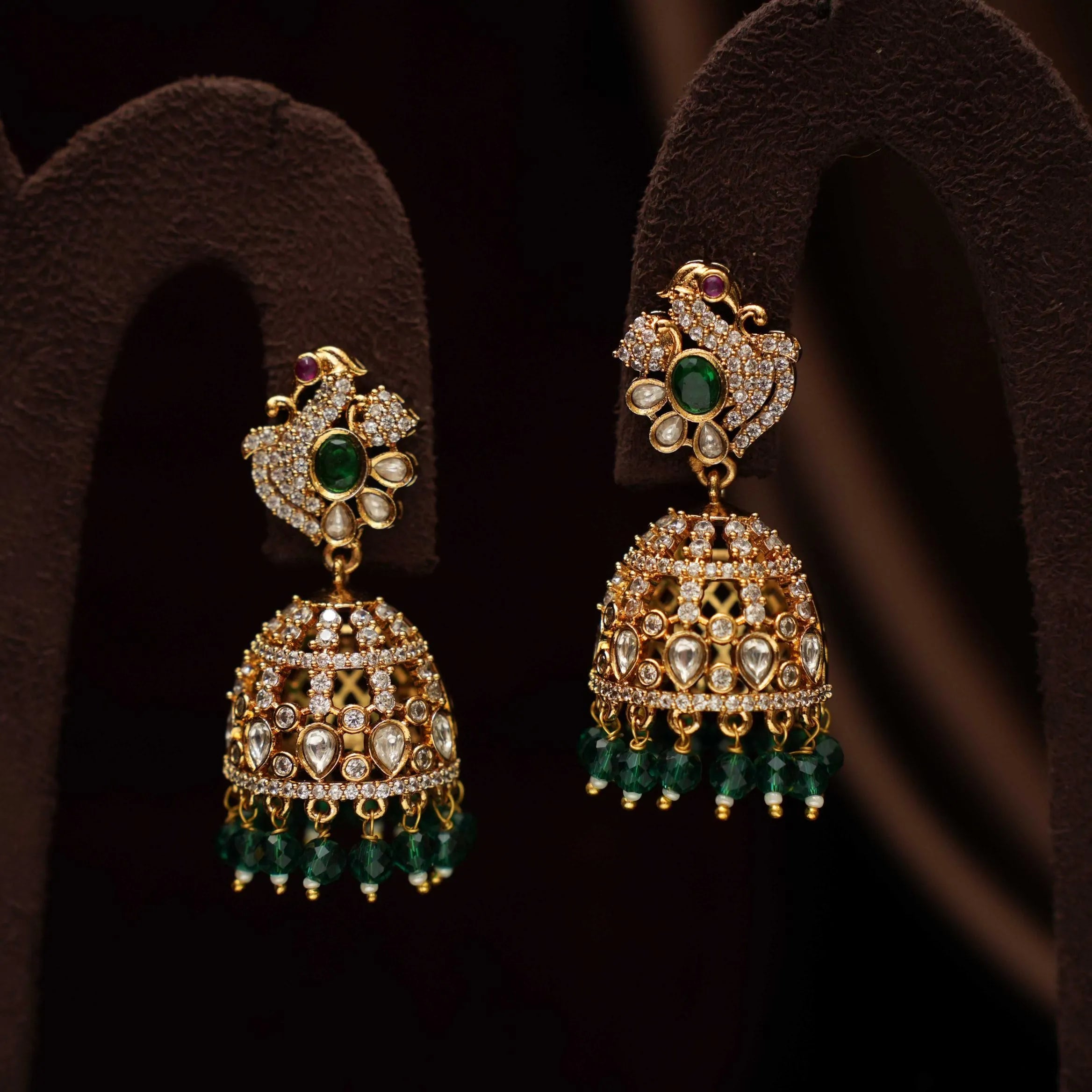 Shradha Zircon Jhumka Earrings