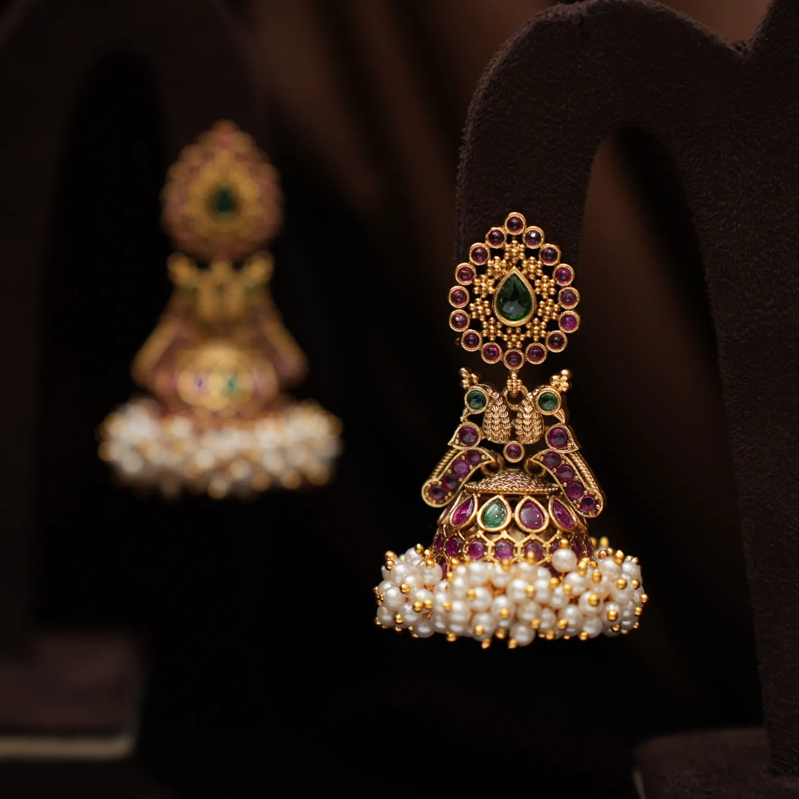Shreenika Antique Jhumka Earrings