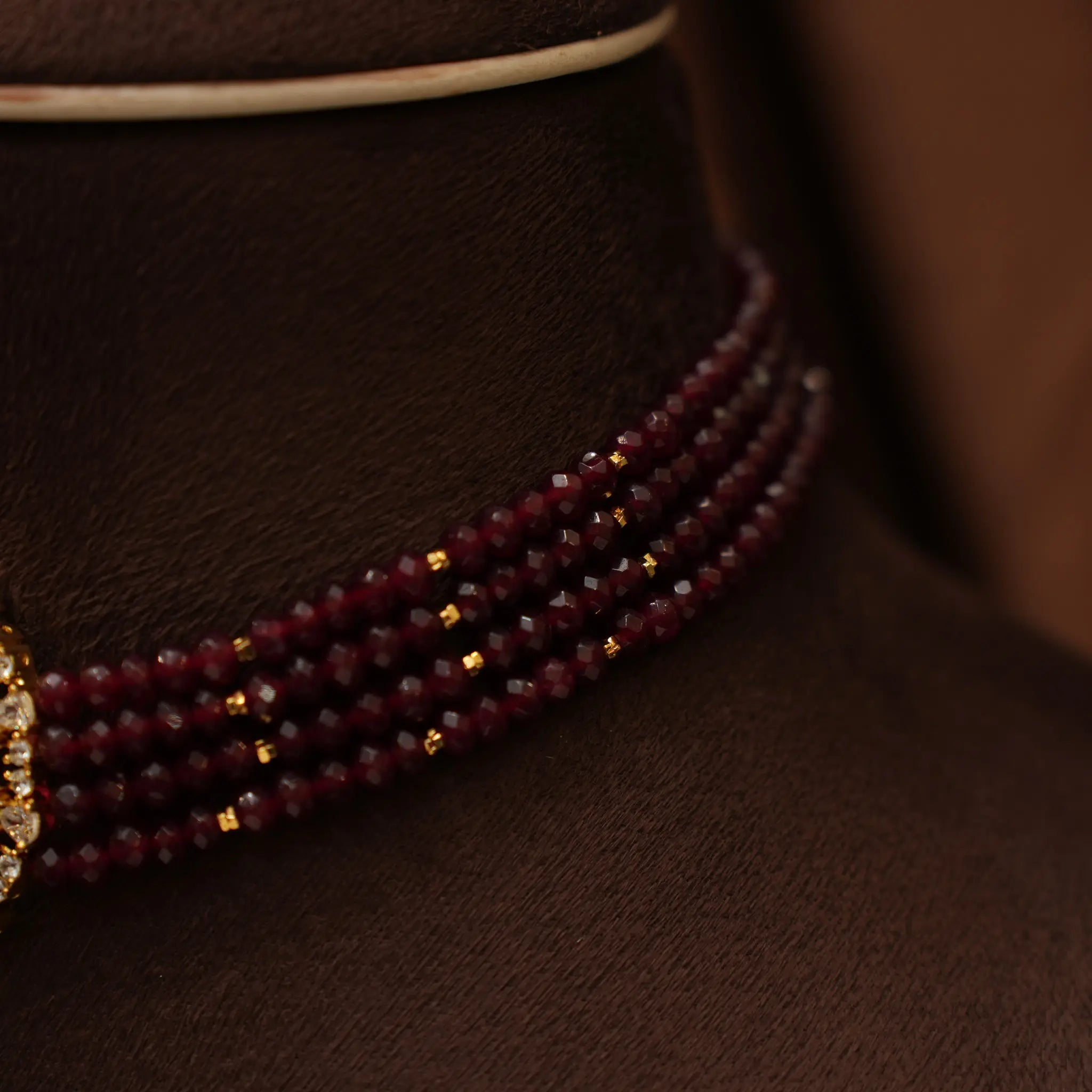 Shreya Beaded Choker - Red
