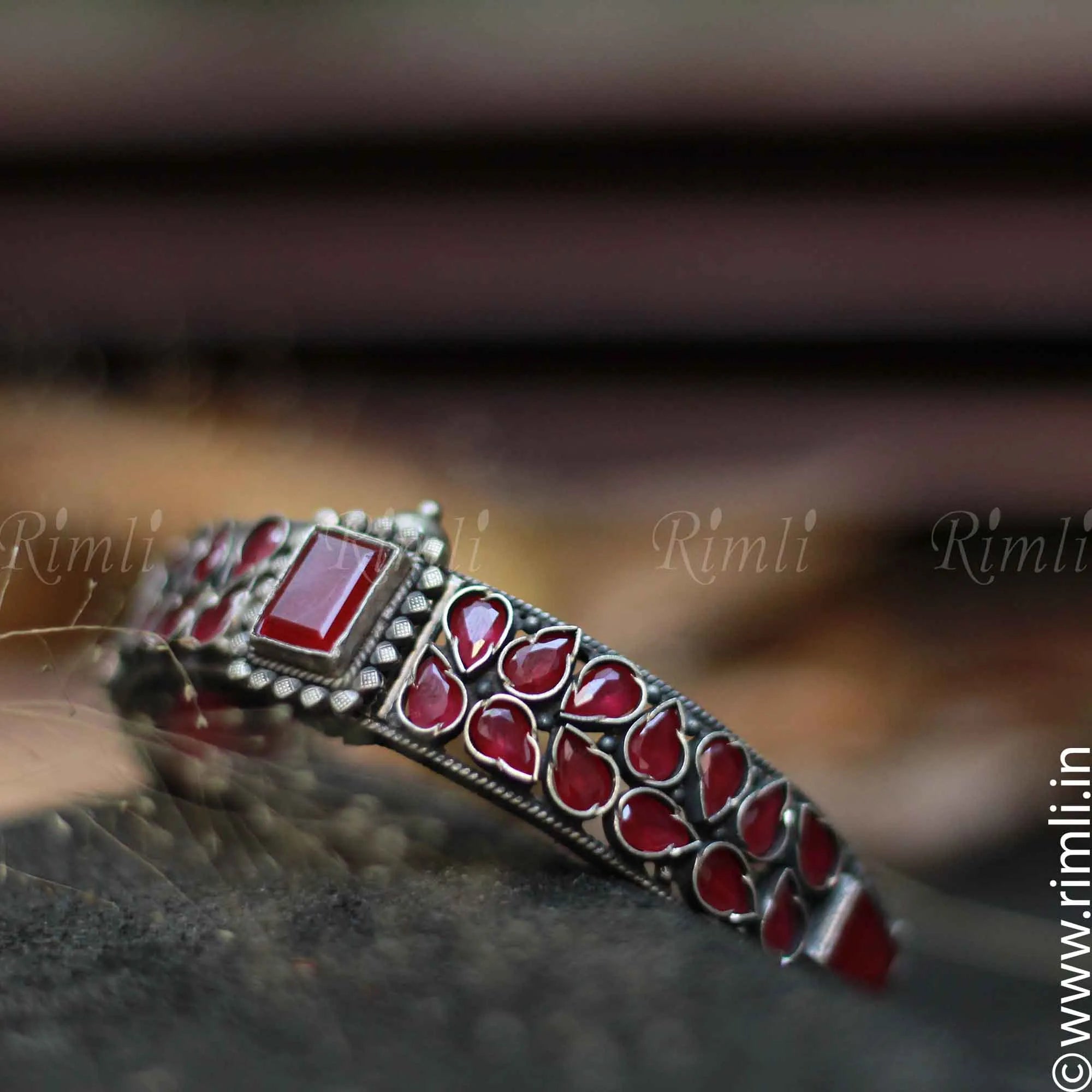 Ethnic Silver Bangle - Rimli Boutique