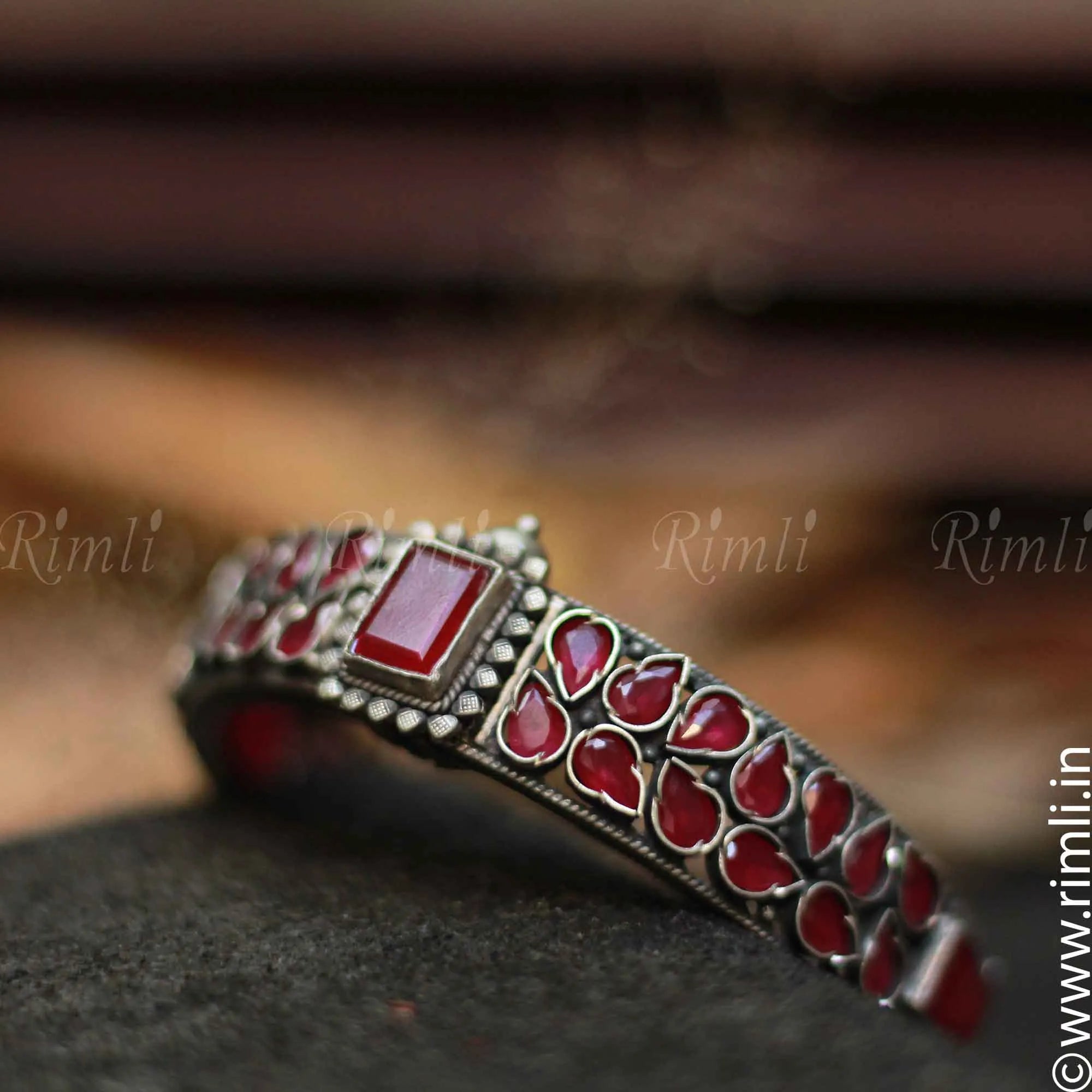 Ethnic Silver Bangle - Rimli Boutique