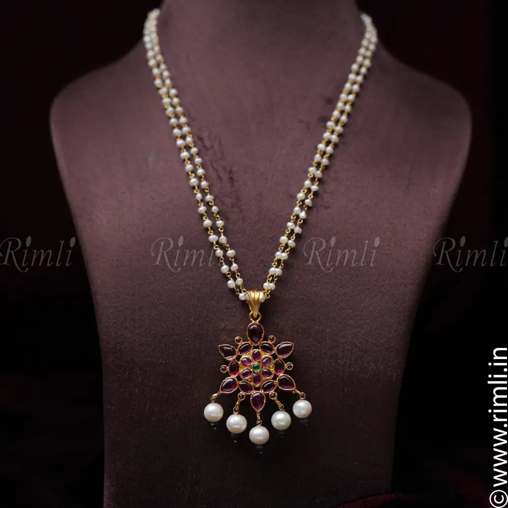 Sriya Silver Reversible Pendant Chain - Rimli Boutique