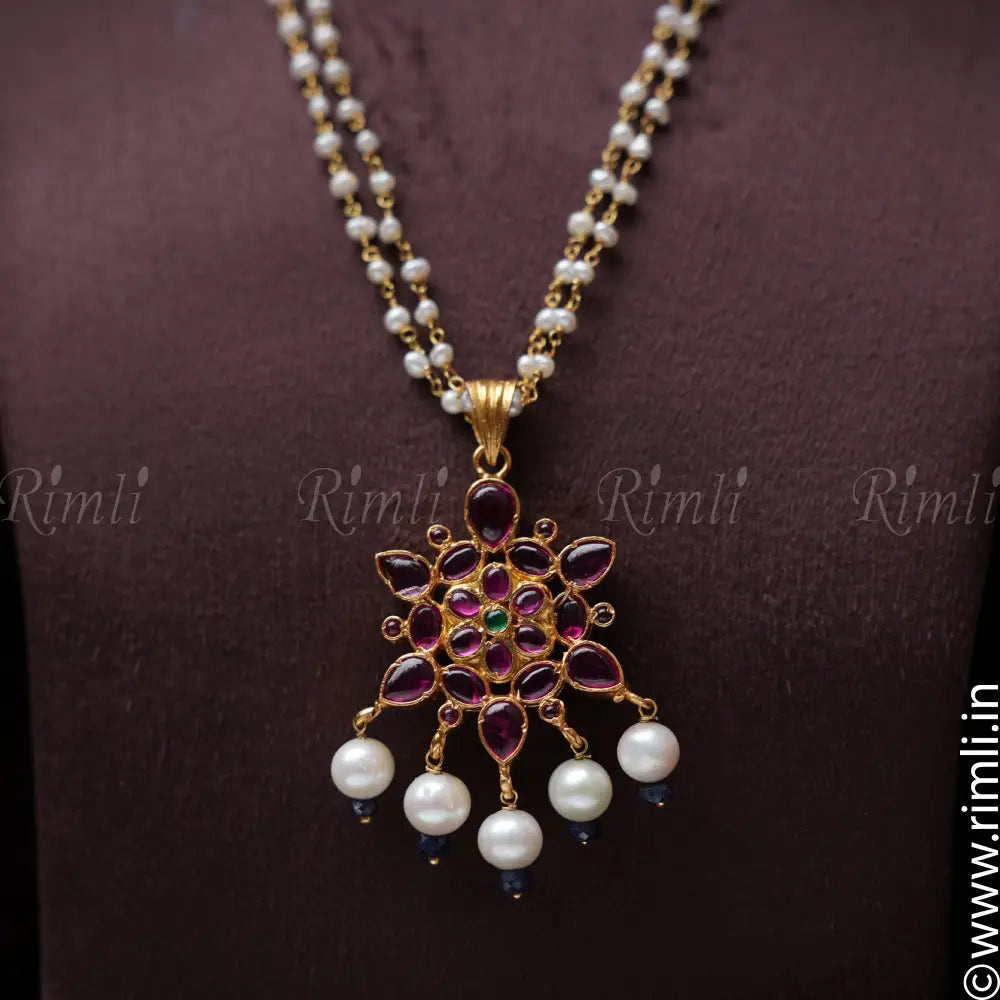 Sriya Silver Reversible Pendant Chain - Rimli Boutique