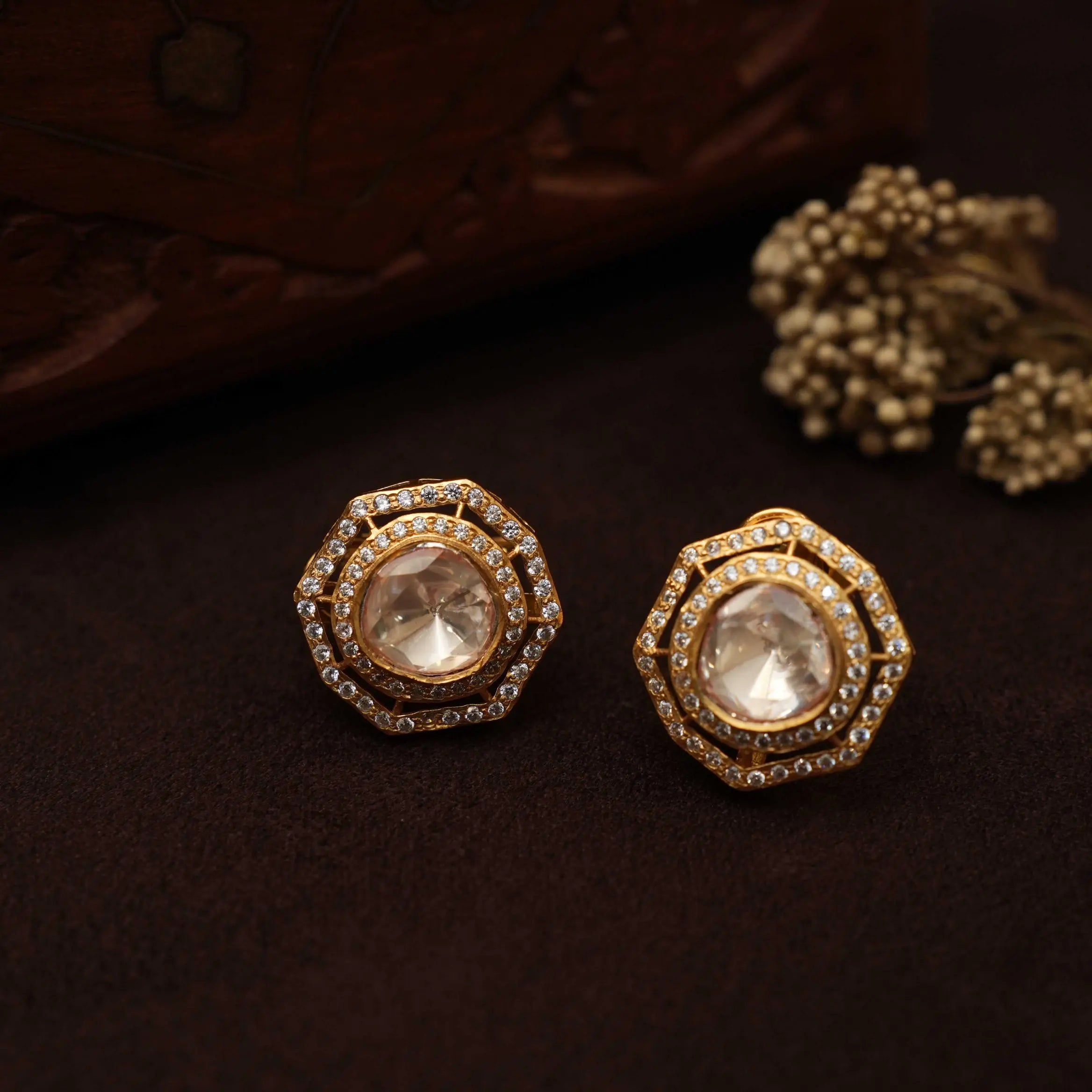 Sindhu Polki Ear Stud