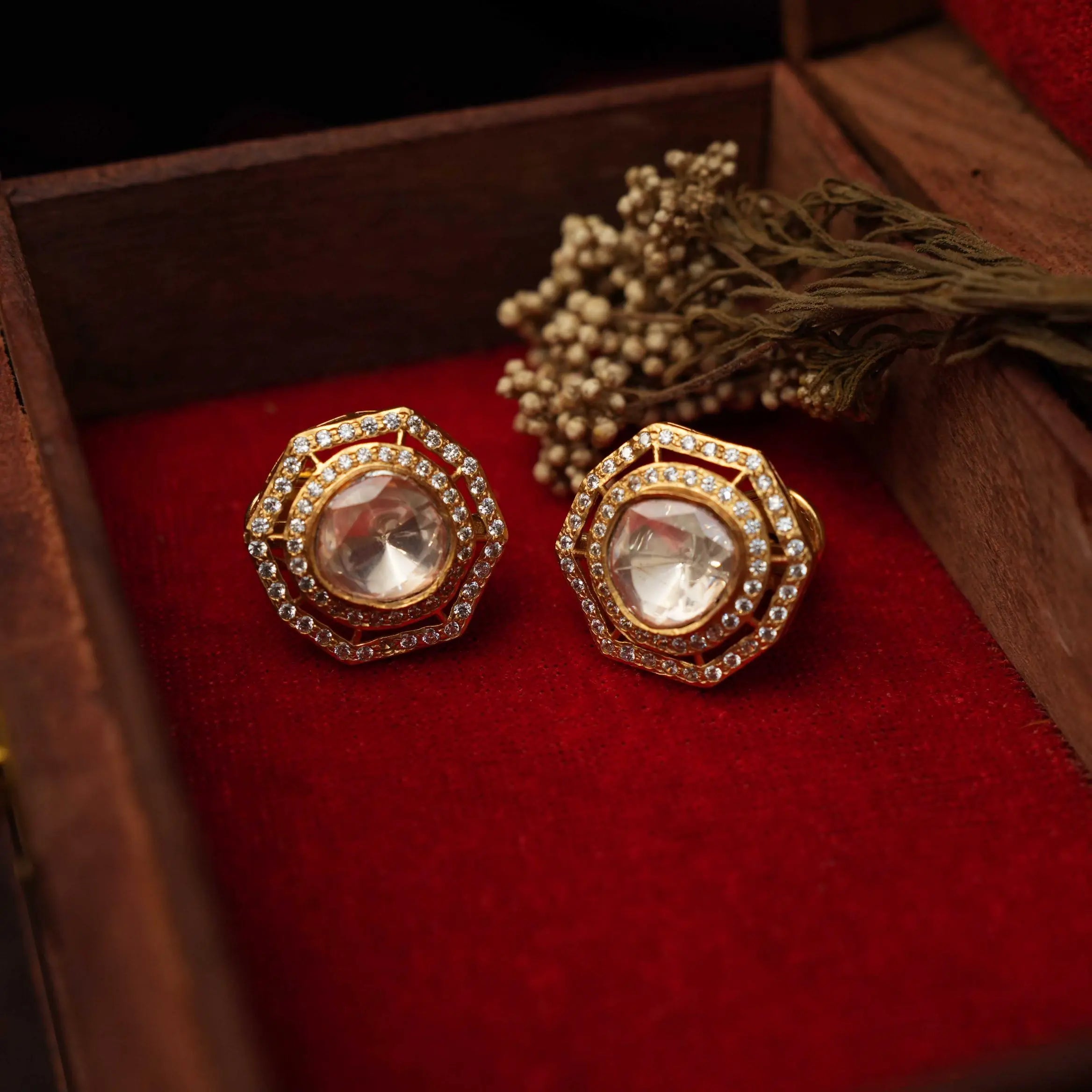 Sindhu Polki Ear Stud