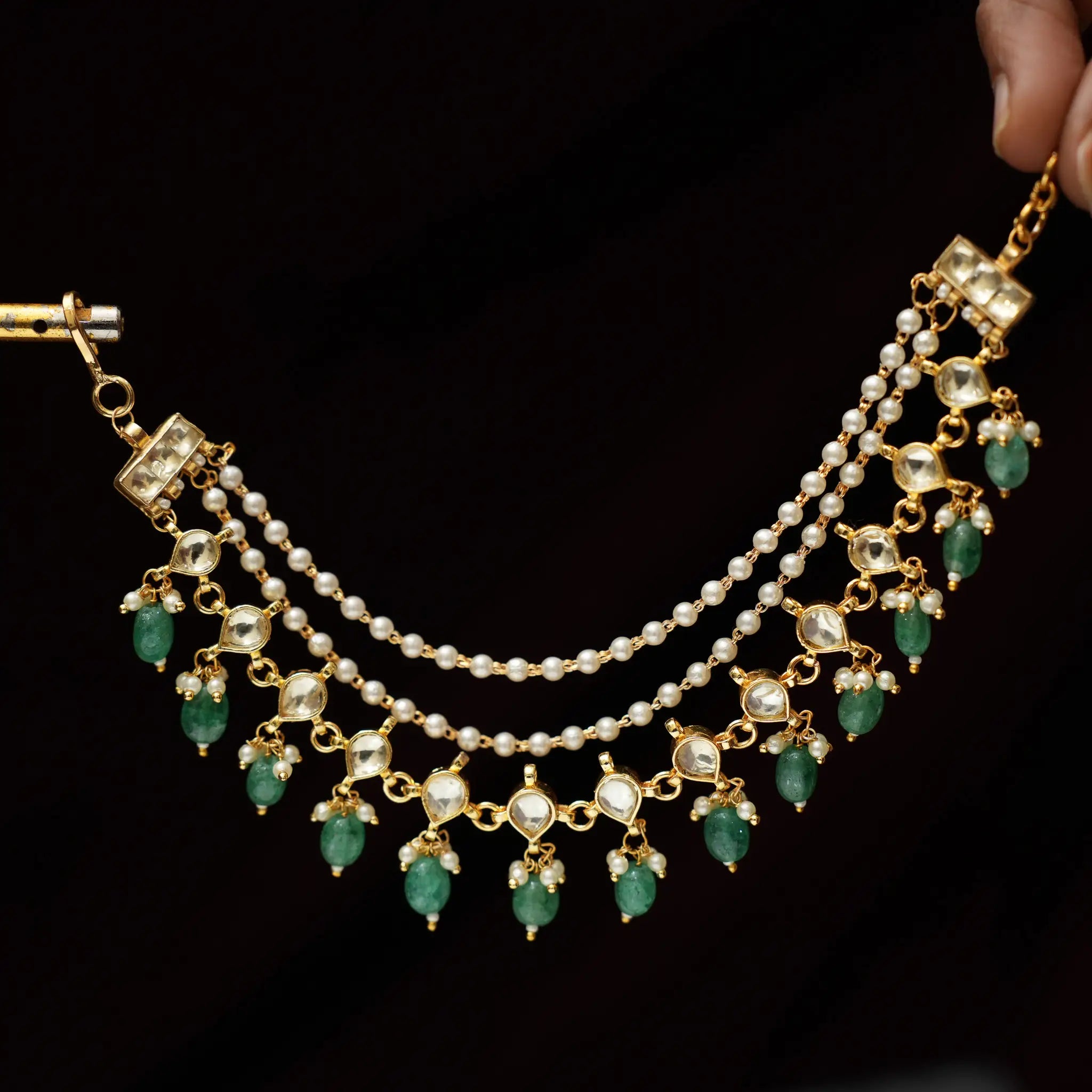 Siyara Polki Ear Chain