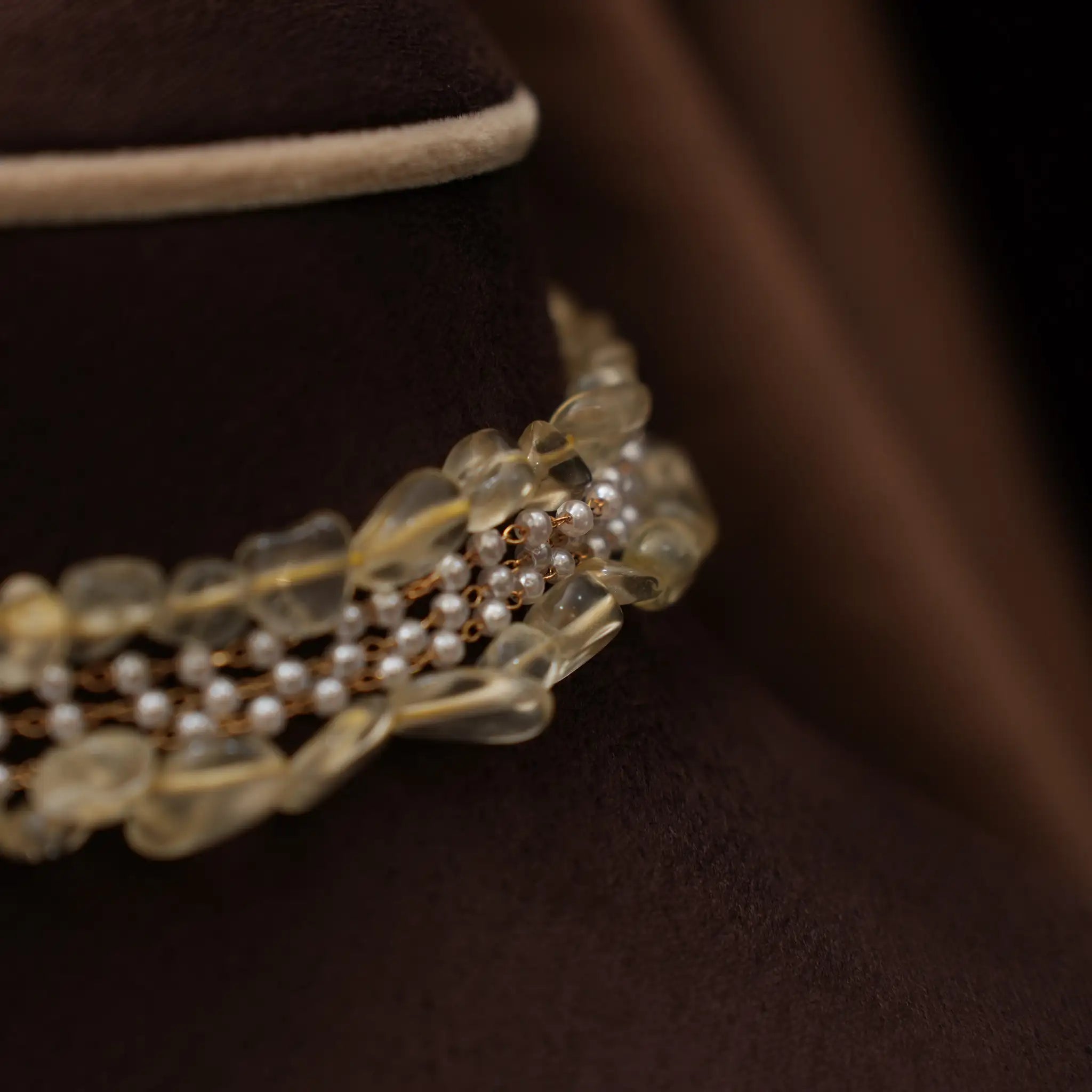 Solana Beaded Polki Choker - Kai