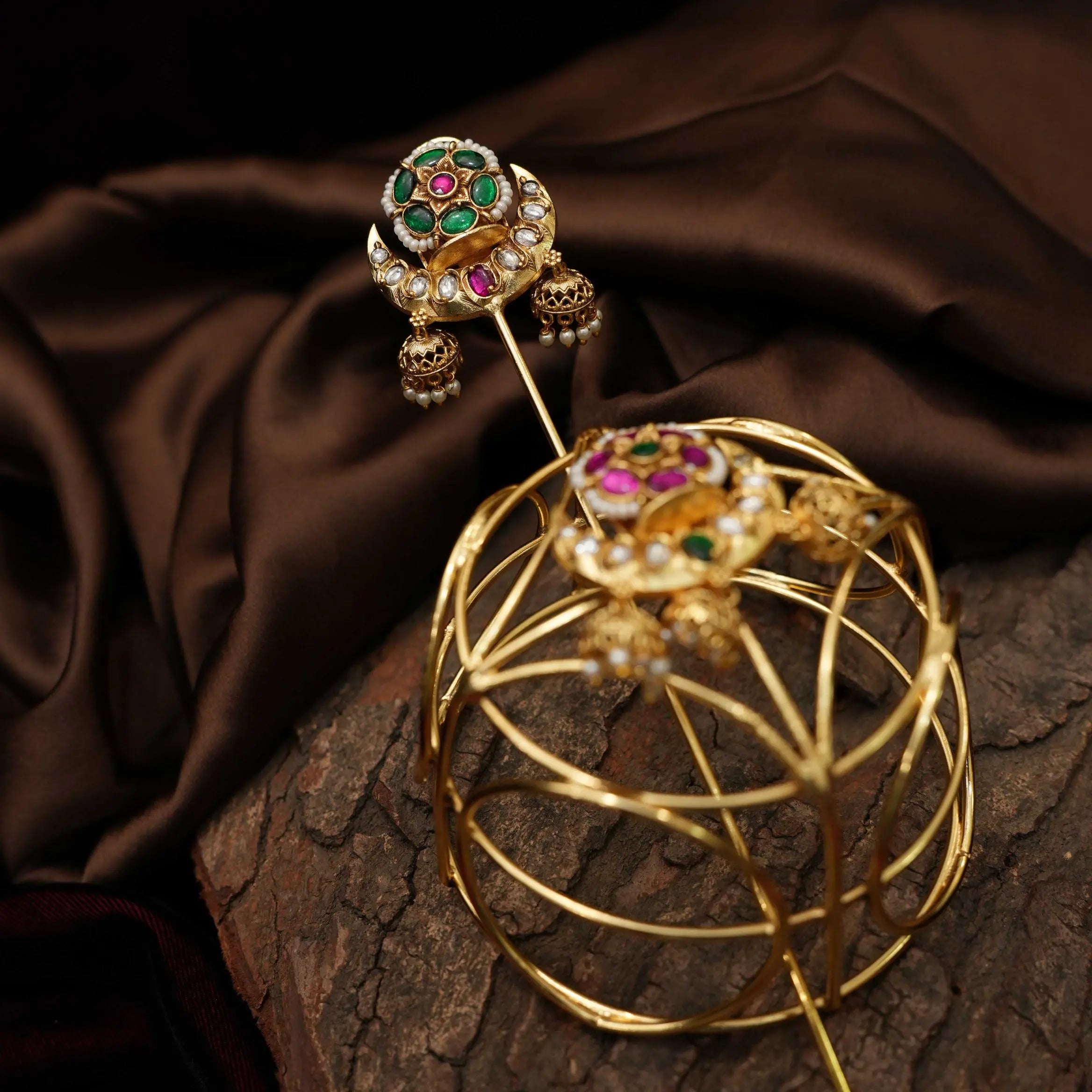 Srilekha Hair Bun Cage - Red