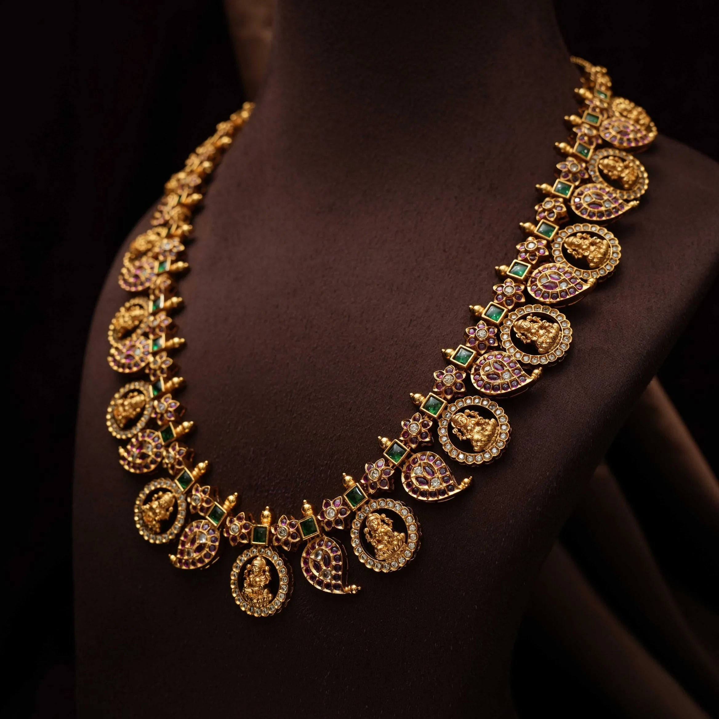 Supriya Antique Necklace - Green