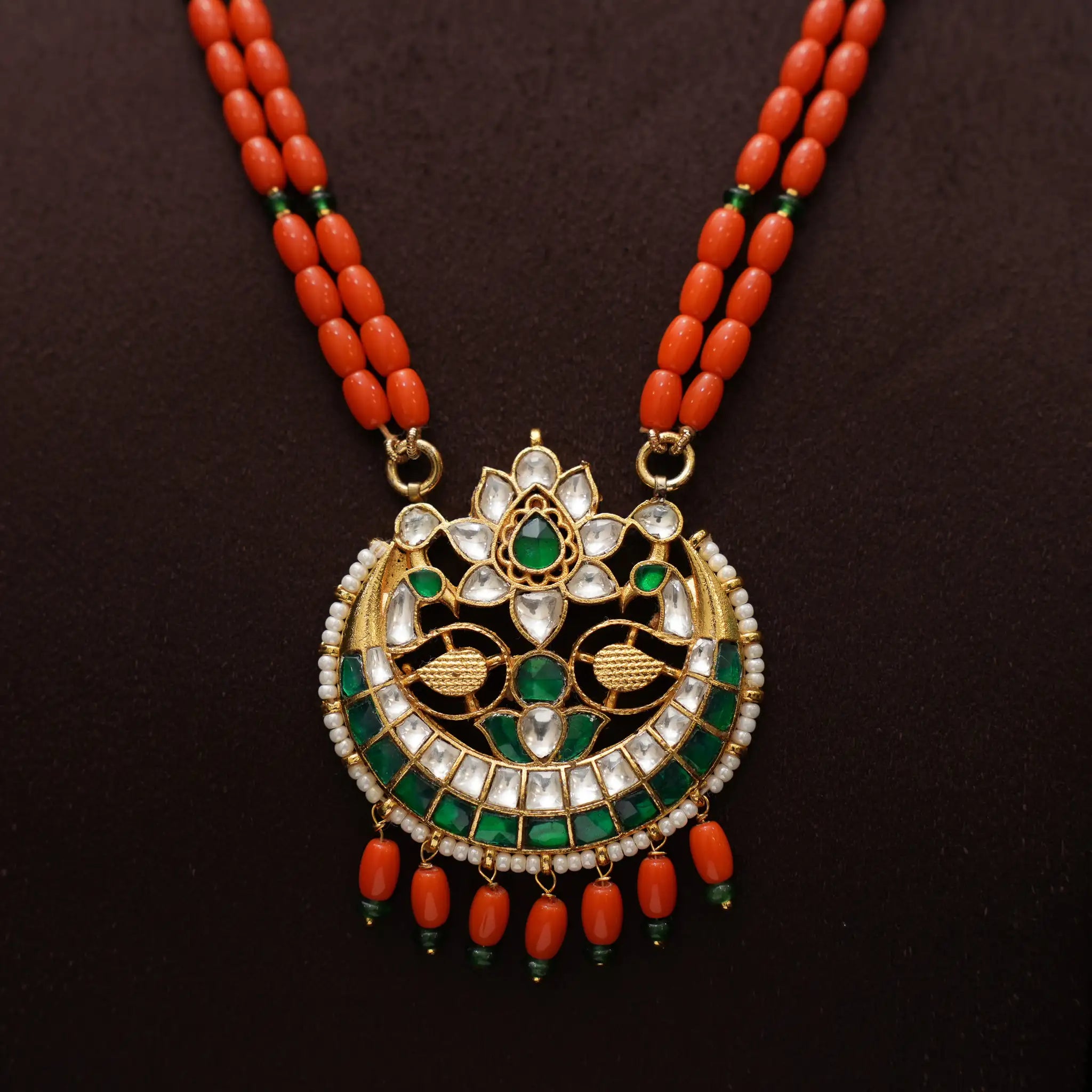 Surina Beaded Coral Necklace