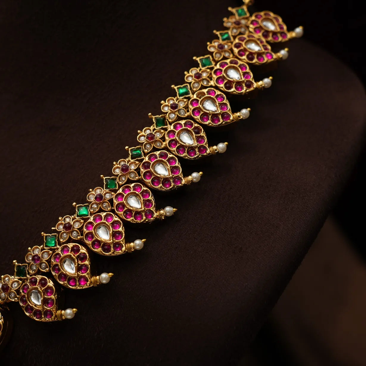 Swara Antique Mango Necklace - Long