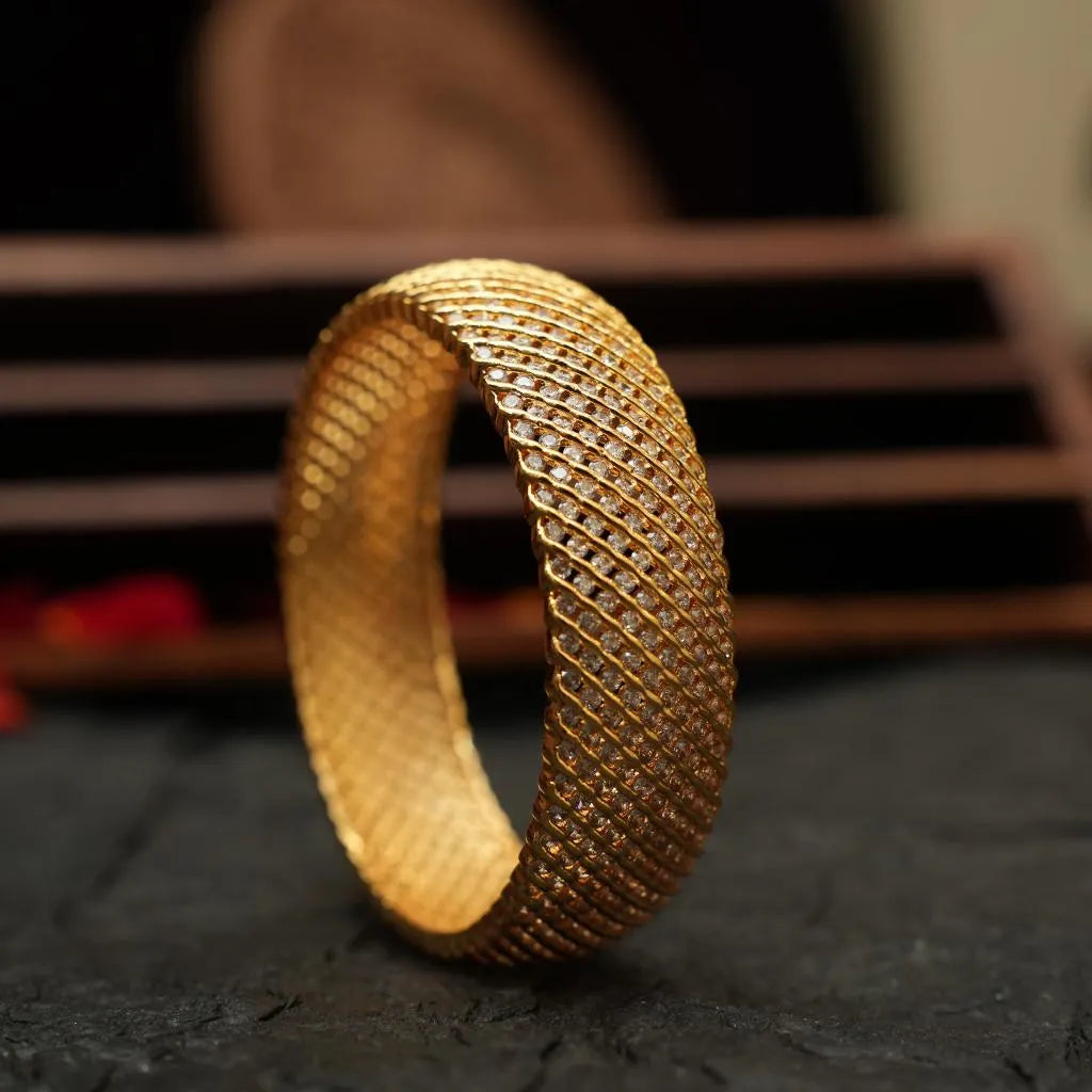 Swasti Zircon Kada Bangle