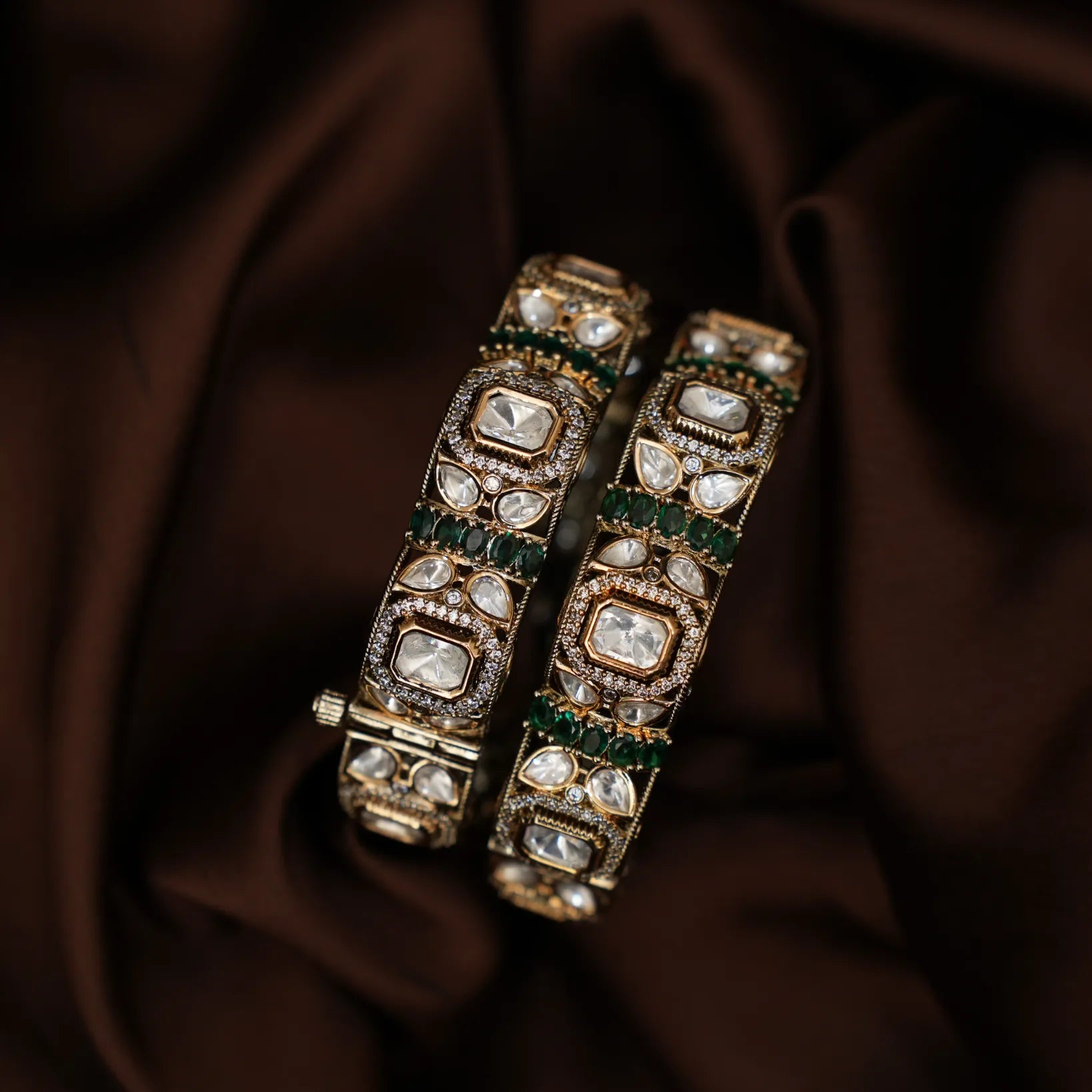 Talikha Victorian Bangles - Green