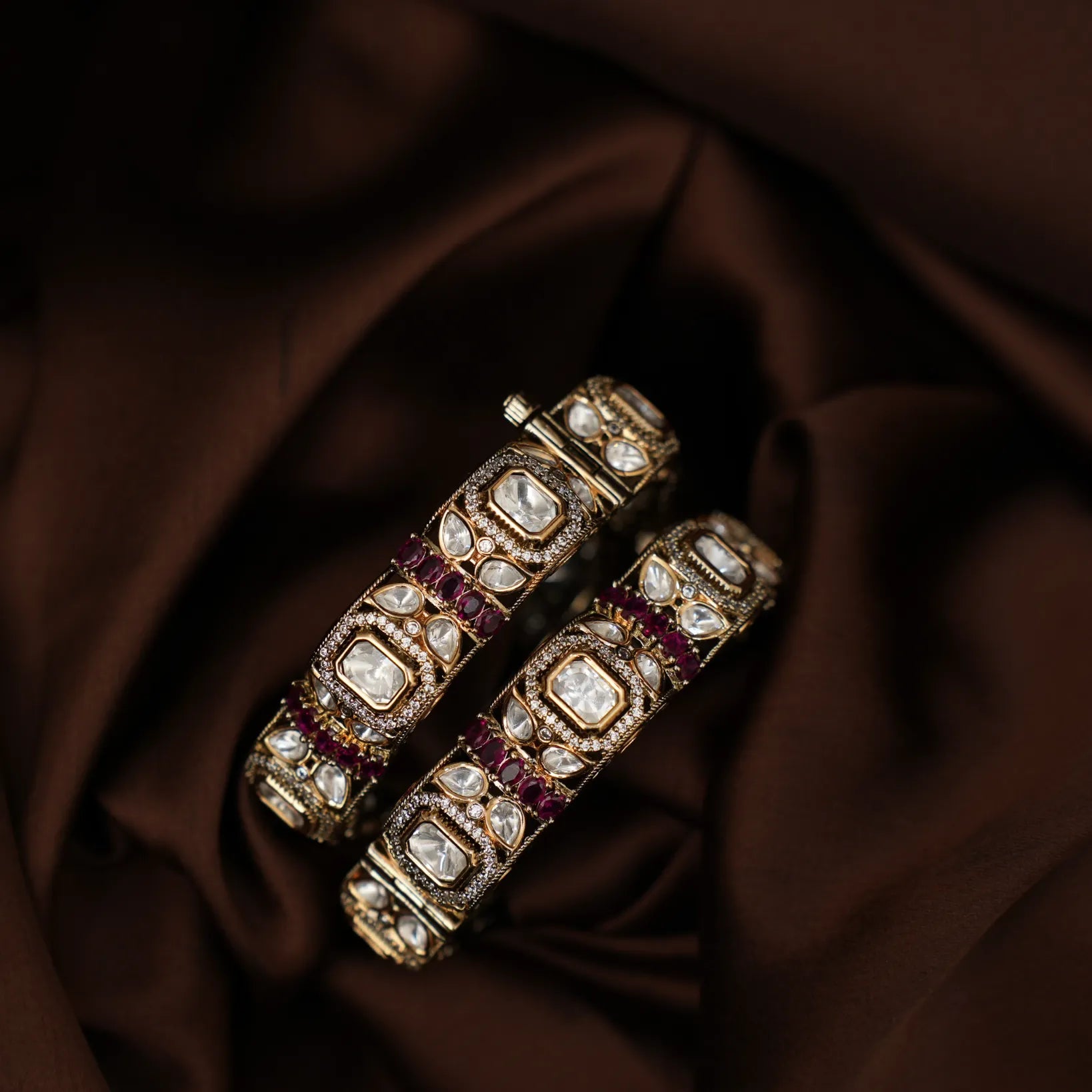 Talikha Victorian Bangles - Red