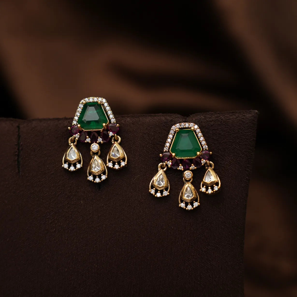 Tamia Victorian Kundan Necklace - Ruby