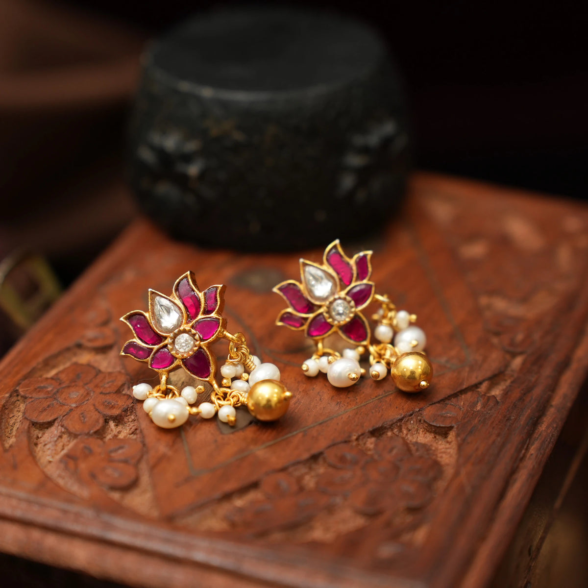 Tanishka Silver Earrings