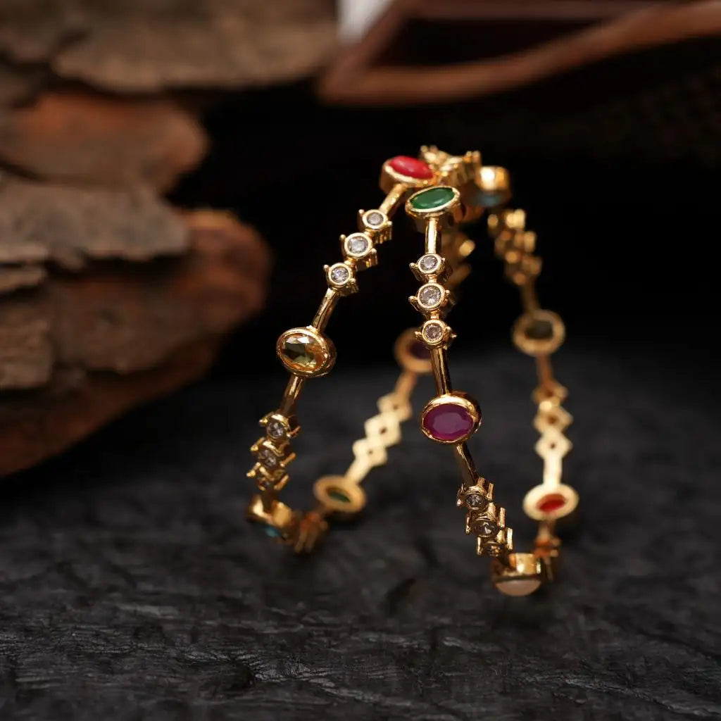 Taru Antique Bangles - Multicolor