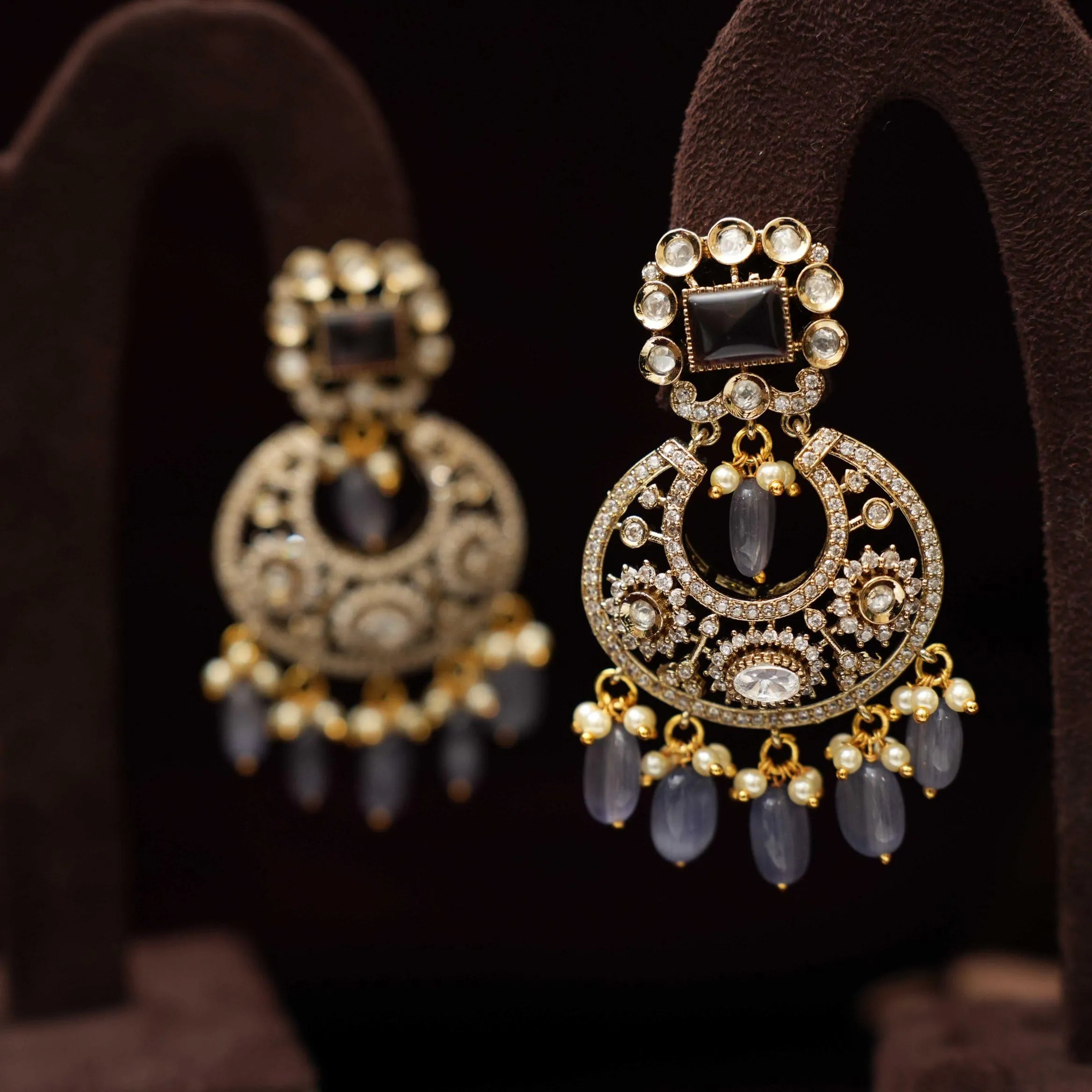 Tashi Vicotiran Chandbali Earrings